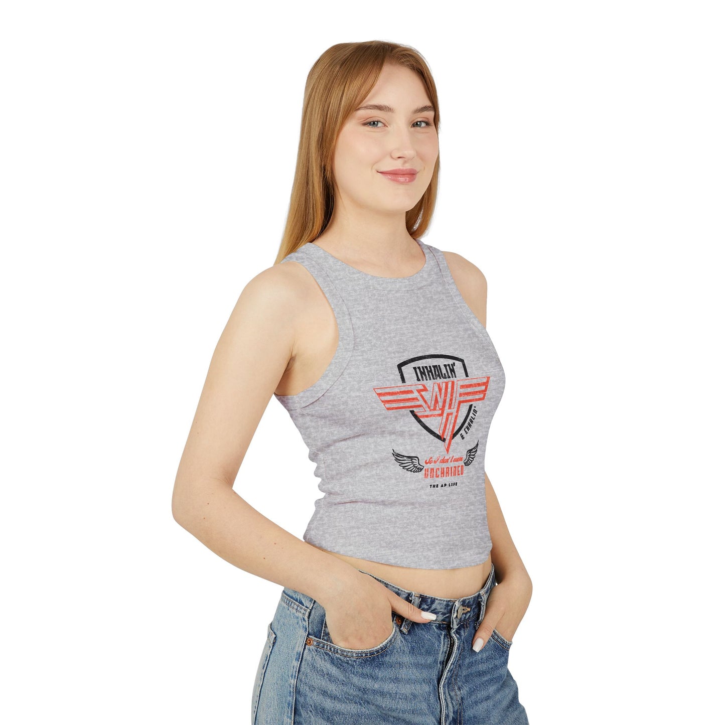 Inhalin' & Exhalin' So I Don't Come Unchained Regulation Women's Racer Tank Top