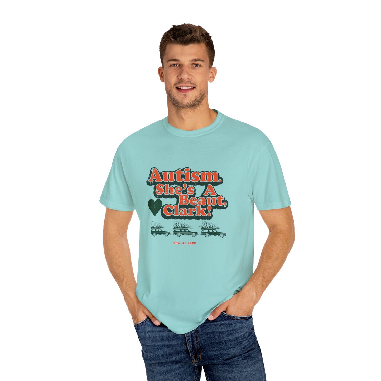 Autism. She's a Beaut, Clark! Christmas Themed Advocacy Tee - Adult Unisex Tee