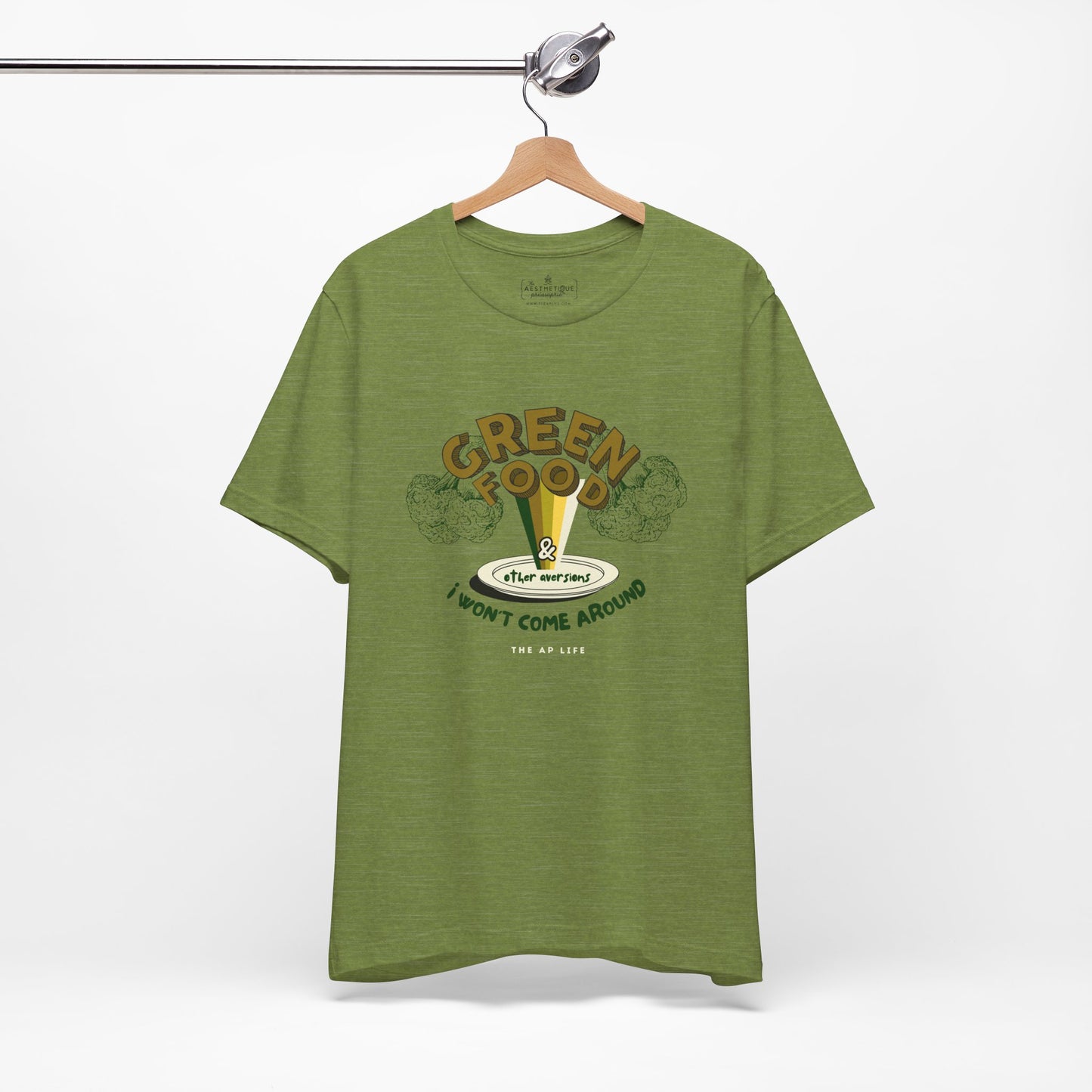 Green Food & Other Aversions I Won't Come Around - Autism/ARFID/SPD - Adult Unisex Jersey Tee