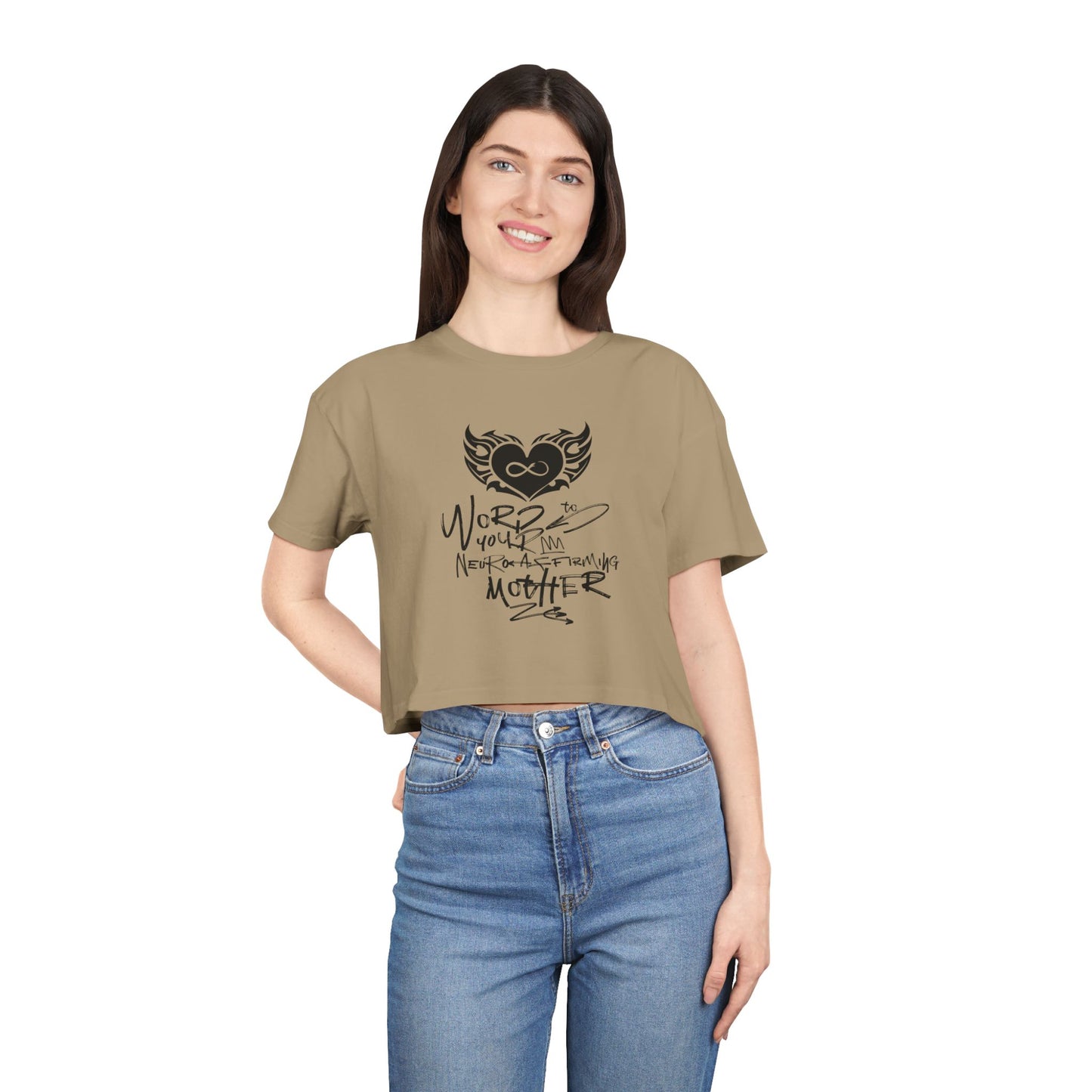 Word to your Neuro-Affirming Mother - 90s Throwback - Women's Cropped Tee