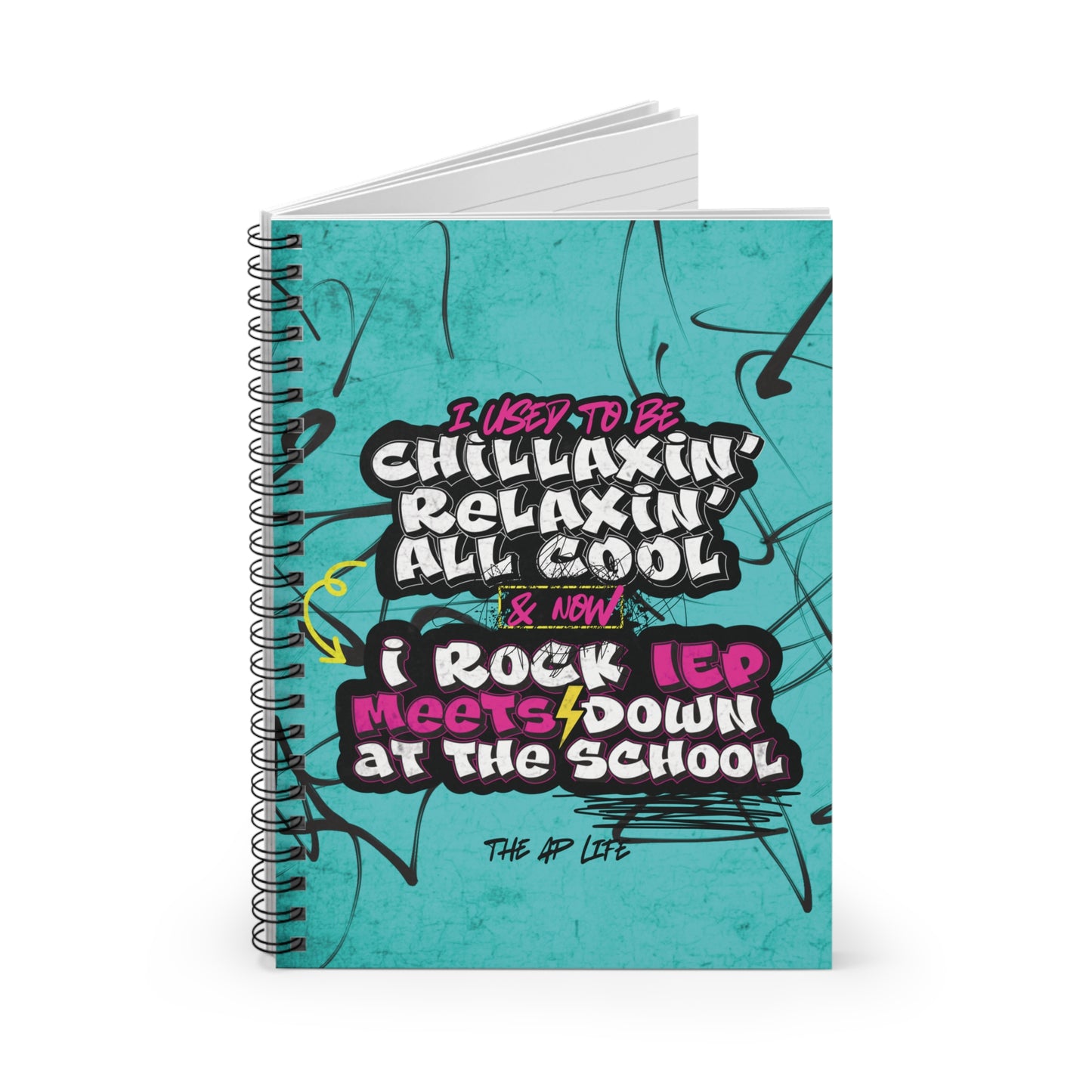 IEP Meets Fresh Prince Style - 8"x6" Lined Spiral Notebook