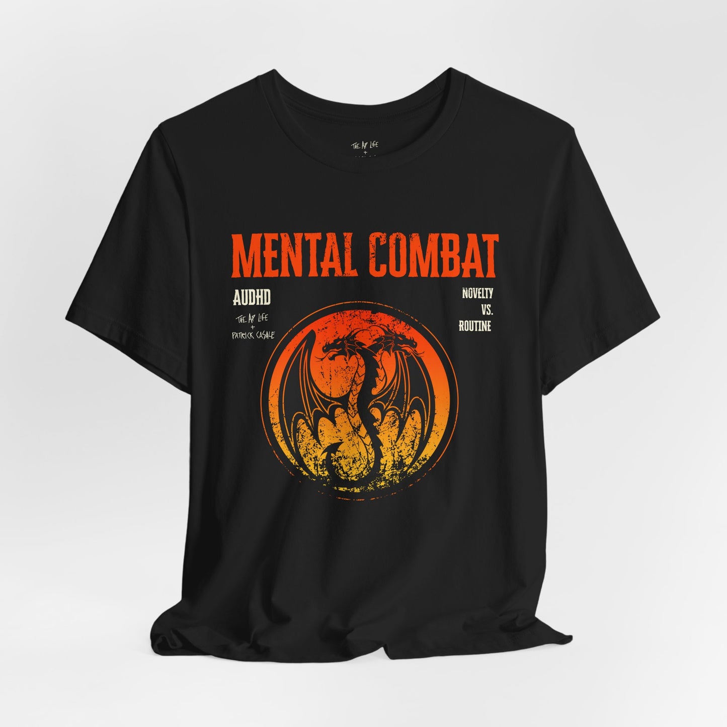 Mental Combat AuDHD Burnout - Adult Unisex Jersey Tee (Ships Internationally)