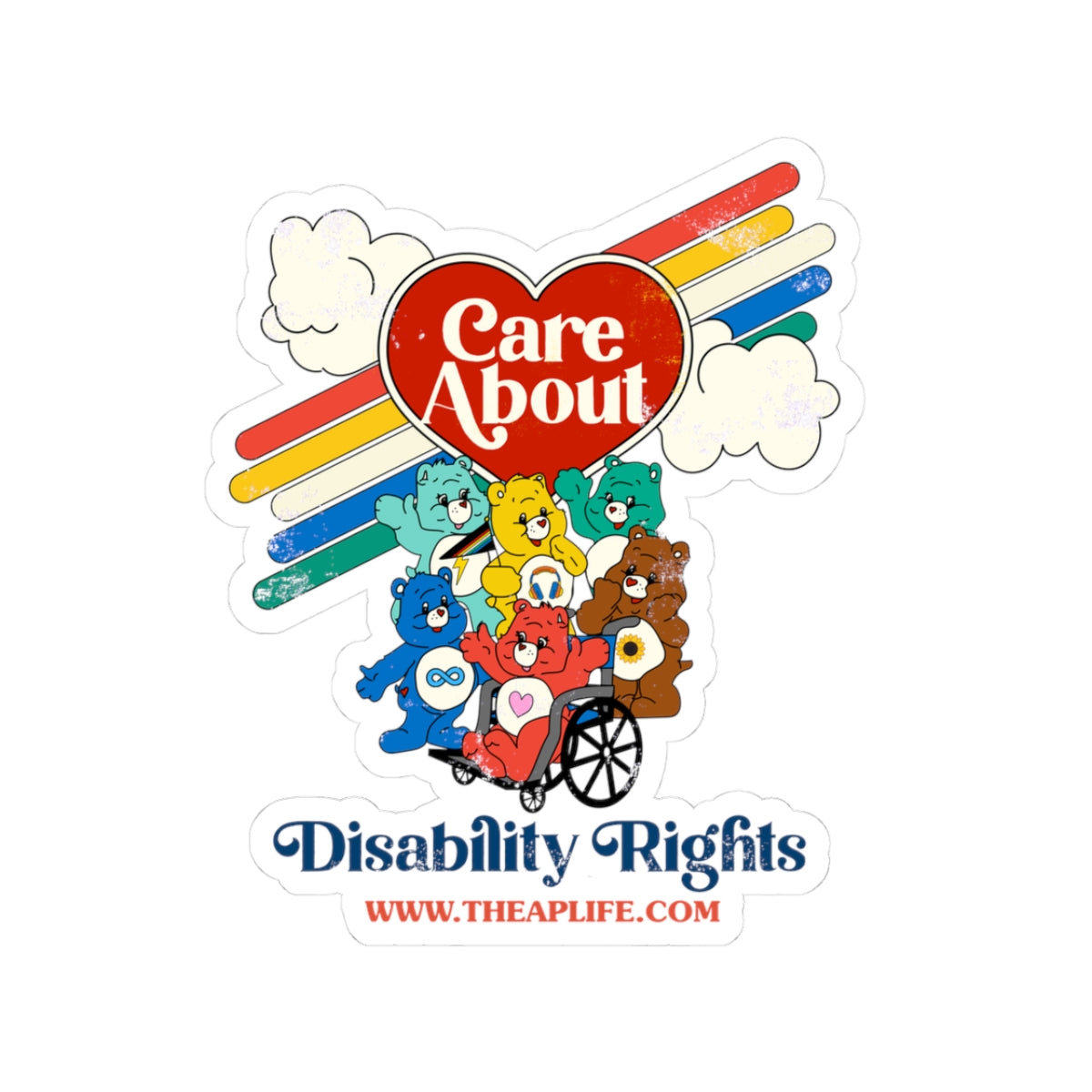 Care About Disability Rights - Die-Cut Sticker