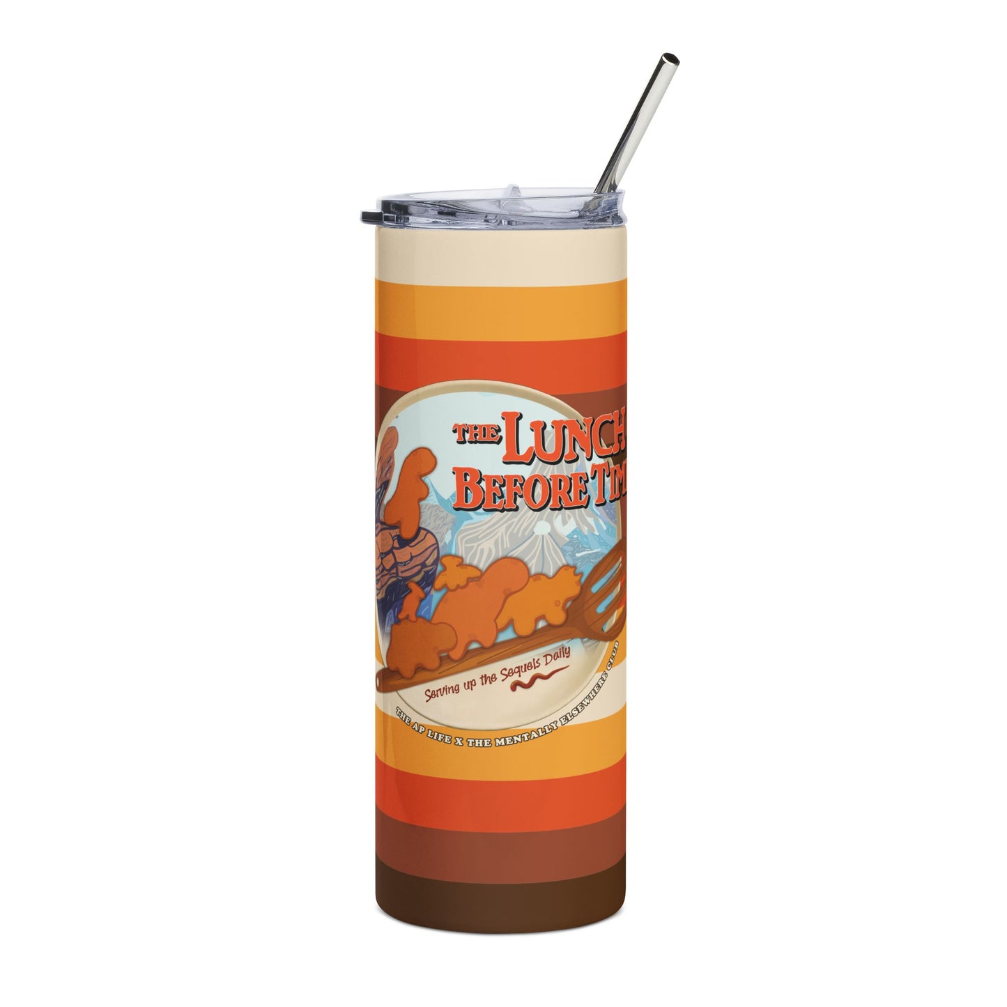 The Lunch Before Time - Serving Up the Sequels Daily - Stainless Steel Tumbler, 20oz - Collab with TMEC