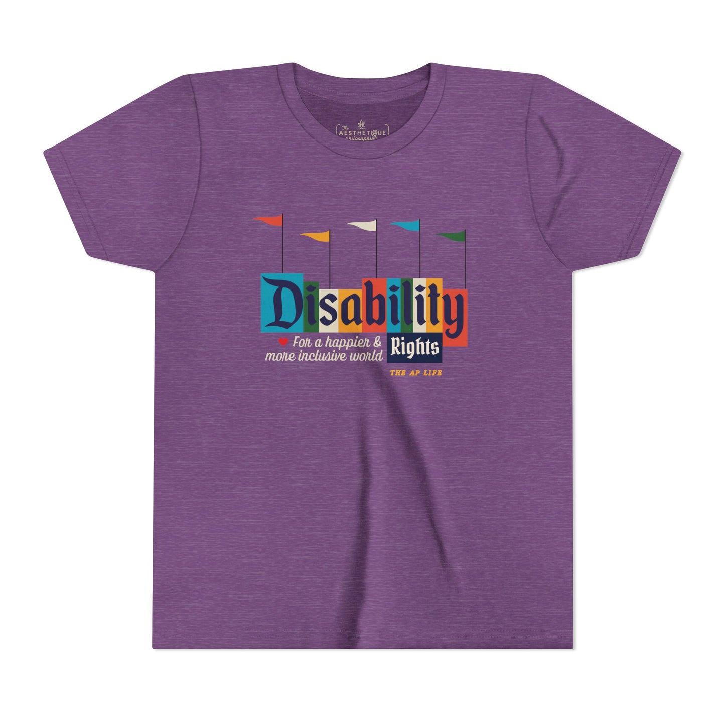 Disability Rights For A Happier & More Inclusive World - Youth Unisex Jersey Tee