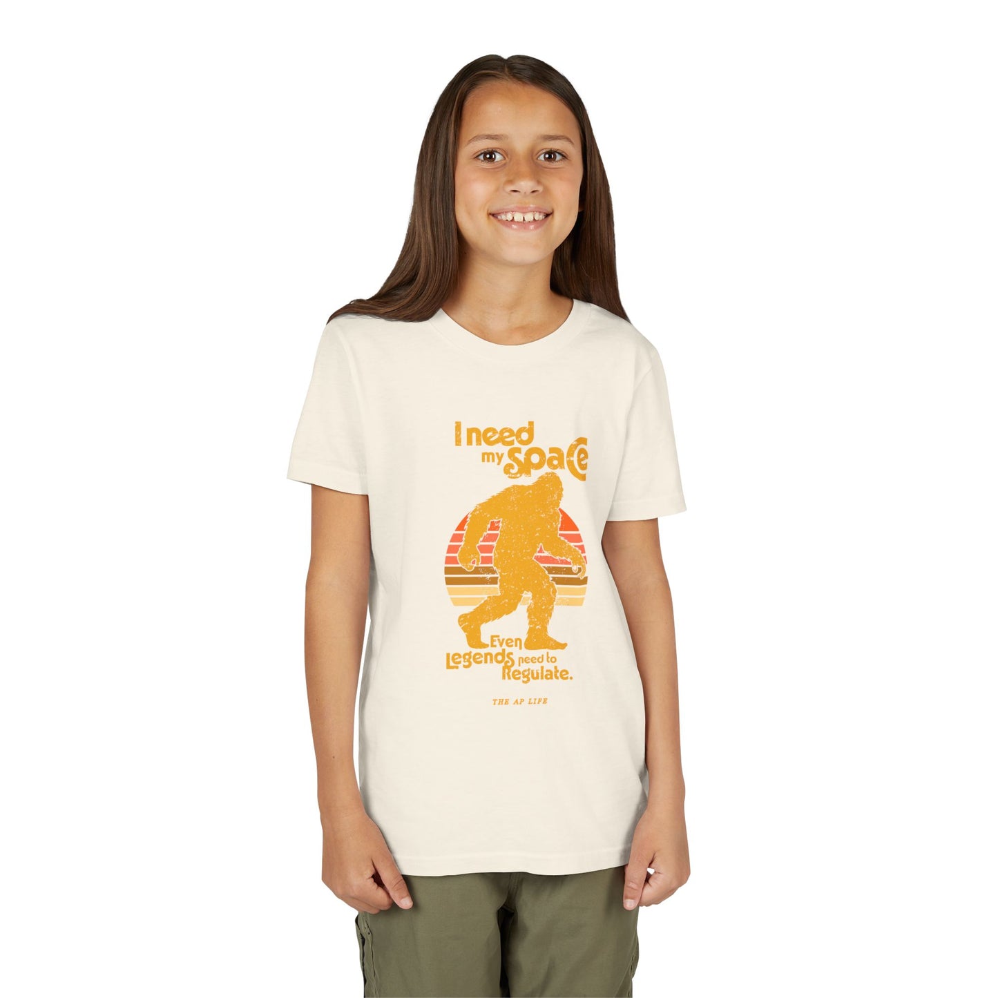 I Need My Space (Legends Need to Regulate Too) Bigfoot - Youth Unisex Jersey Tee