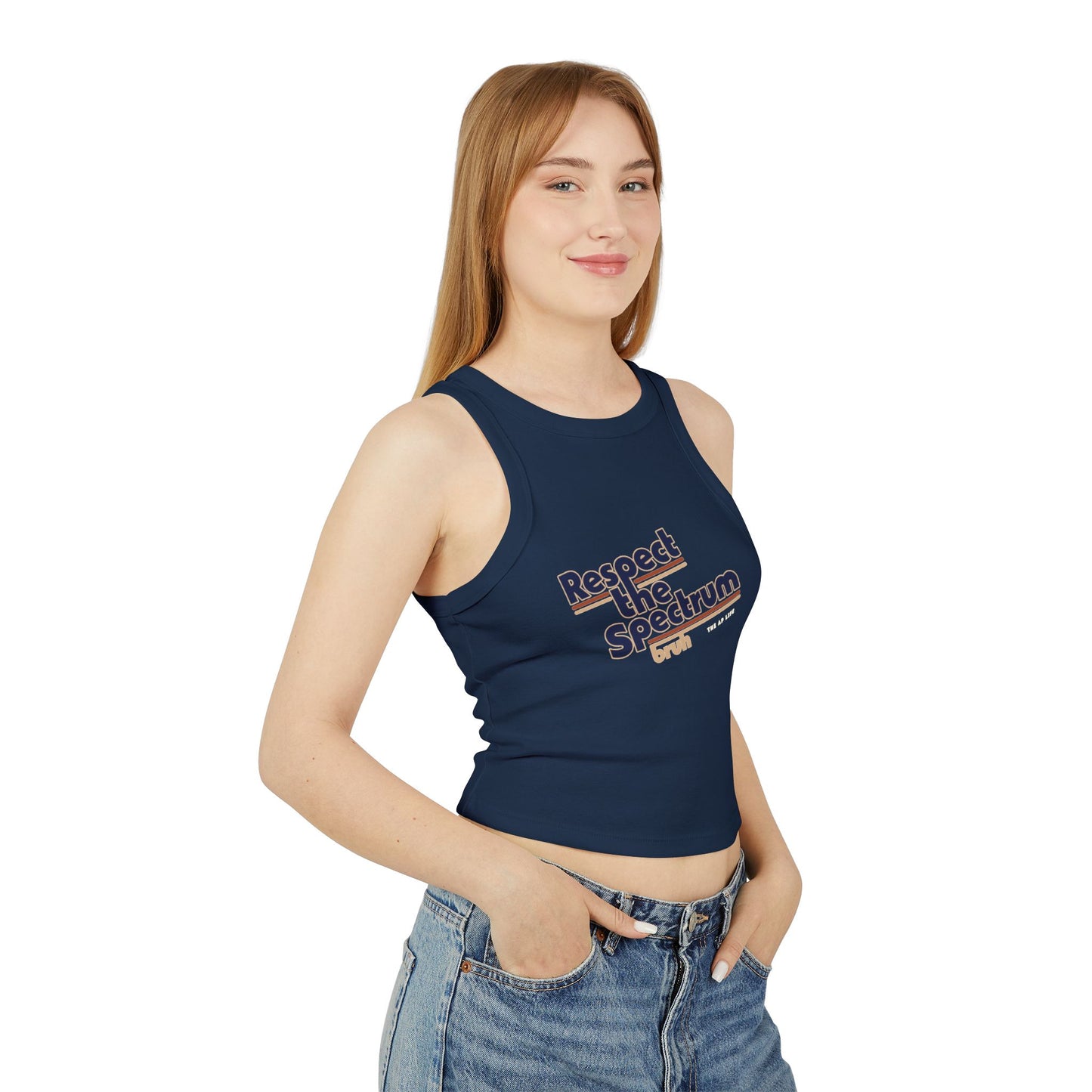 Respect the Spectrum, Bruh - Women's Racerback Cropped Tank top