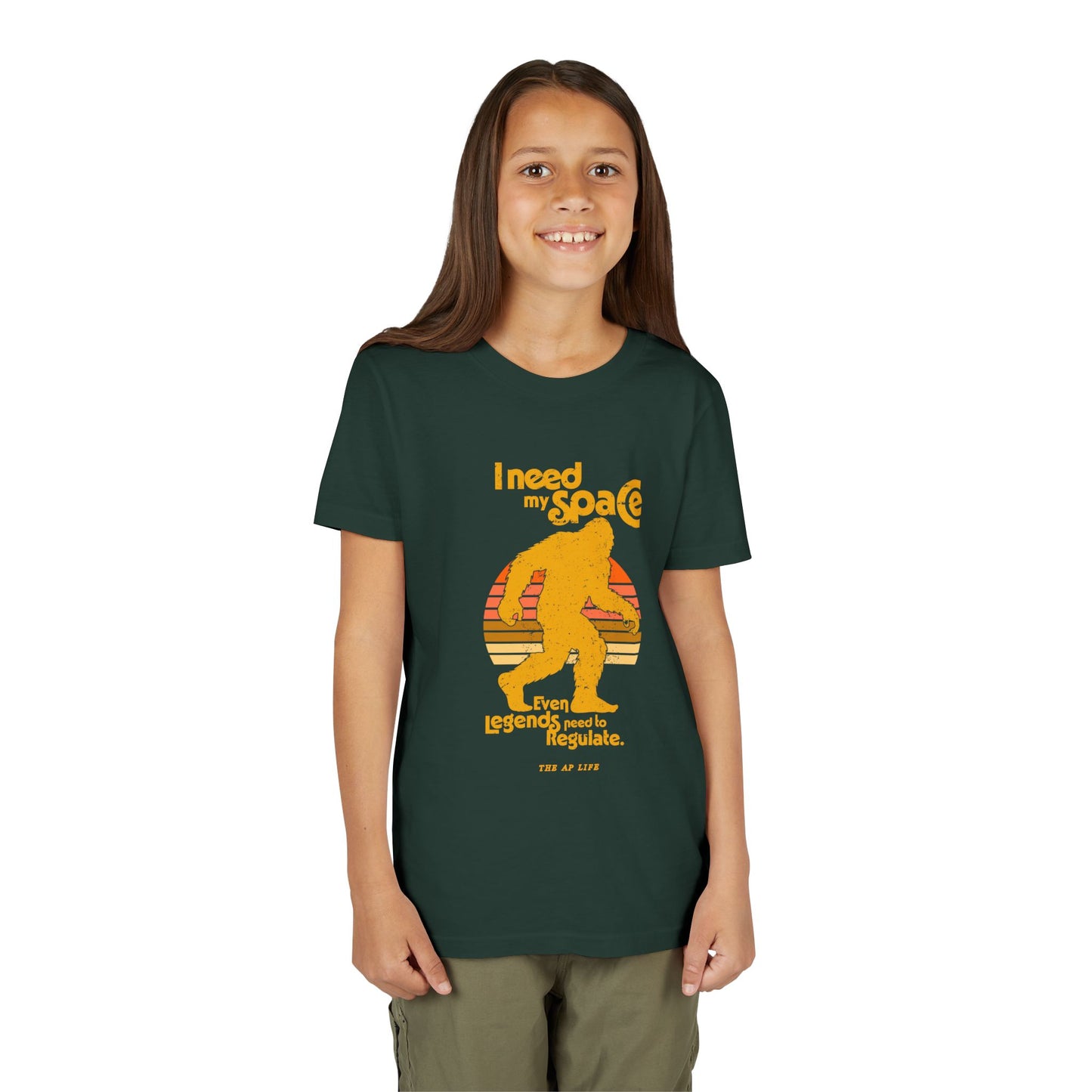 I Need My Space (Legends Need to Regulate Too) Bigfoot - Youth Unisex Jersey Tee