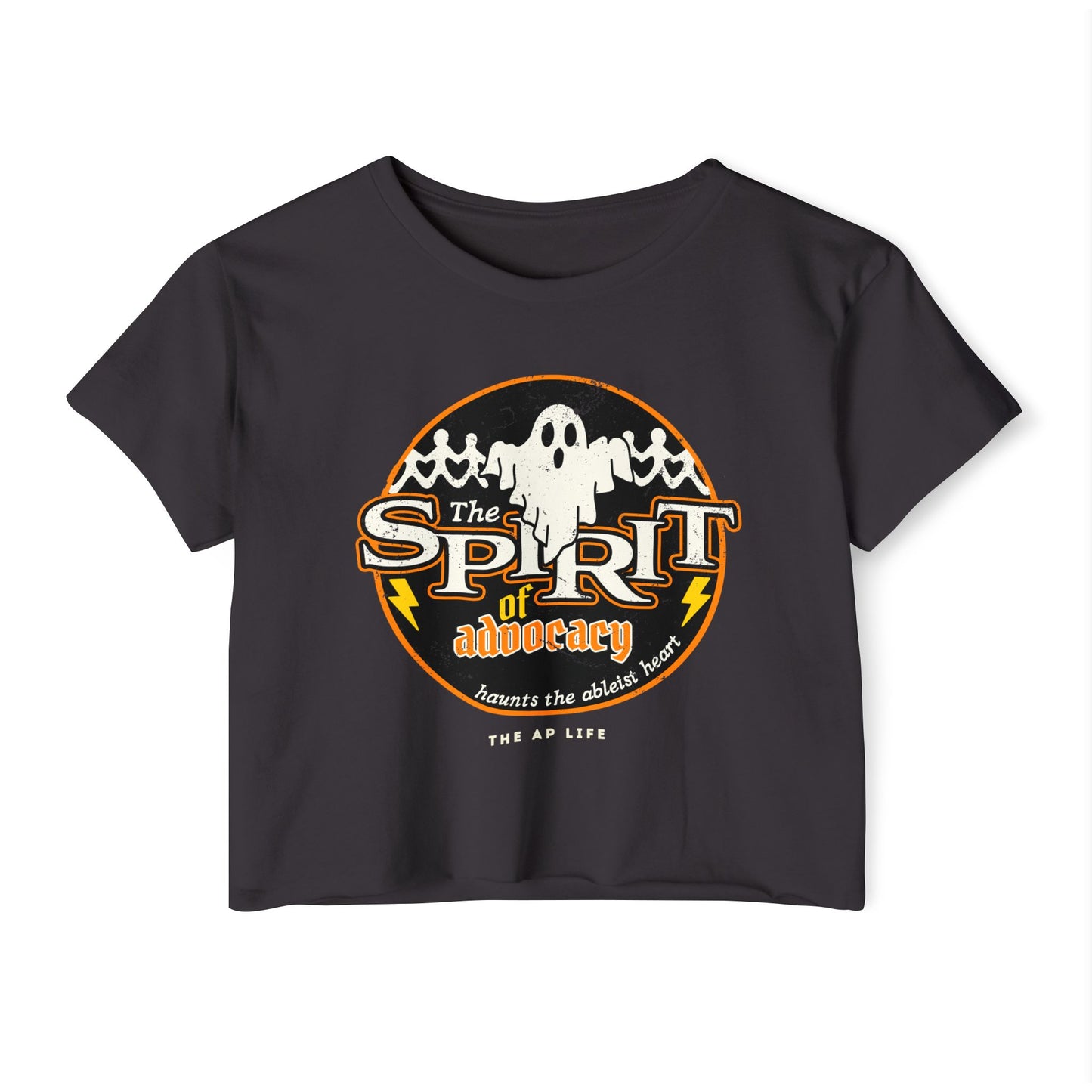 The Spirit of Advocacy (Haunts the Ablelist Heart) - Halloween - Women's Crop Top