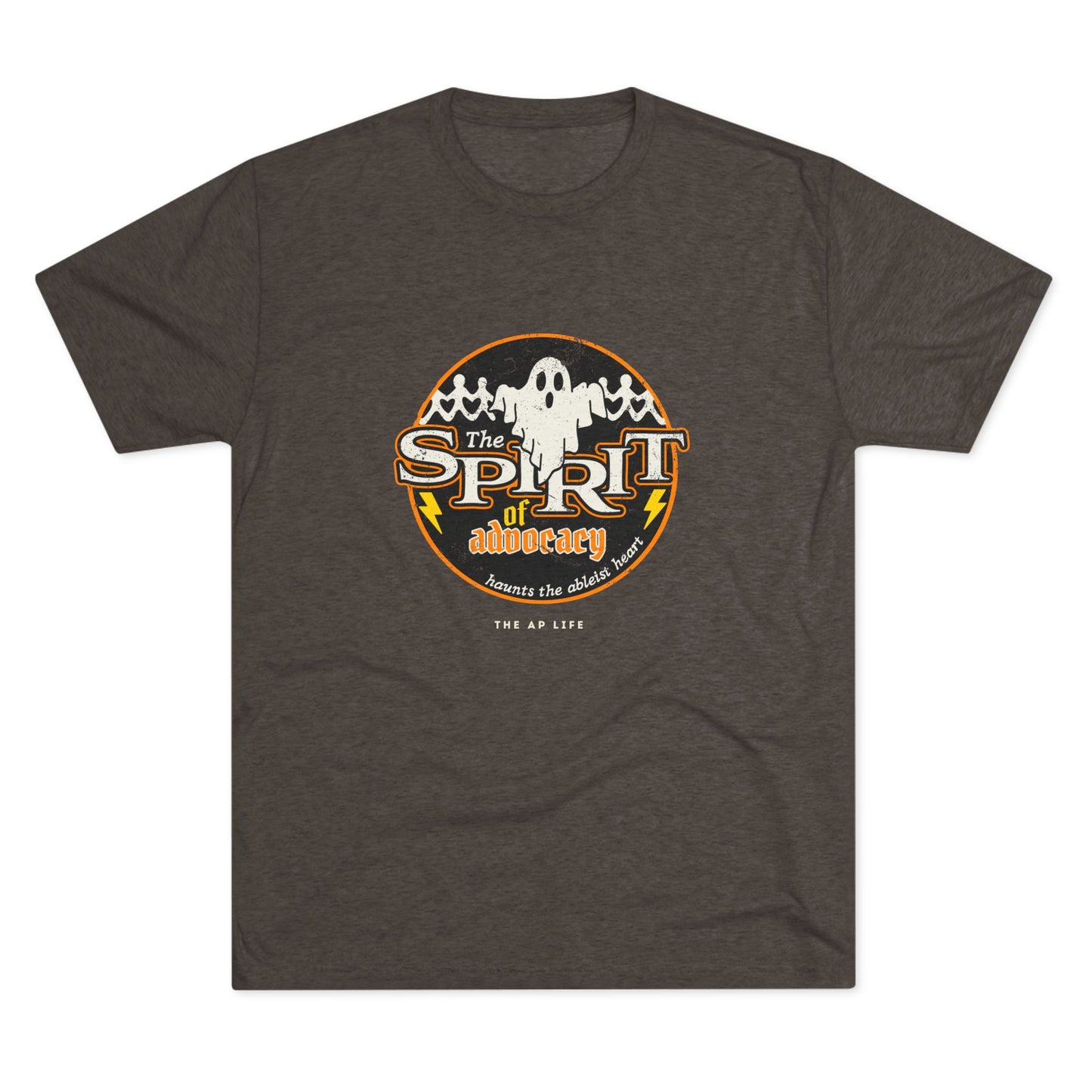 The Spirit of Advocacy (Haunts the Ablelist Heart) - Halloween - Adult Unisex Tri-Blend Soft Tee