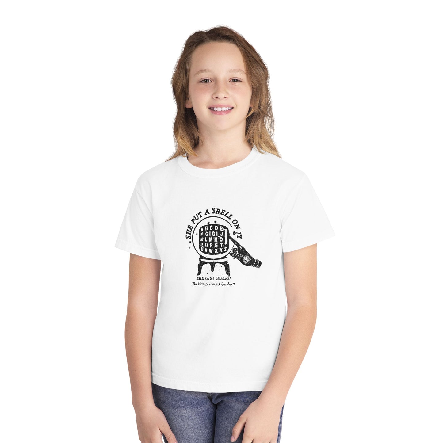 She Put a Spell on it - The Gigi Board - Youth Unisex Tee - Watch Gigi Spell Fundraiser