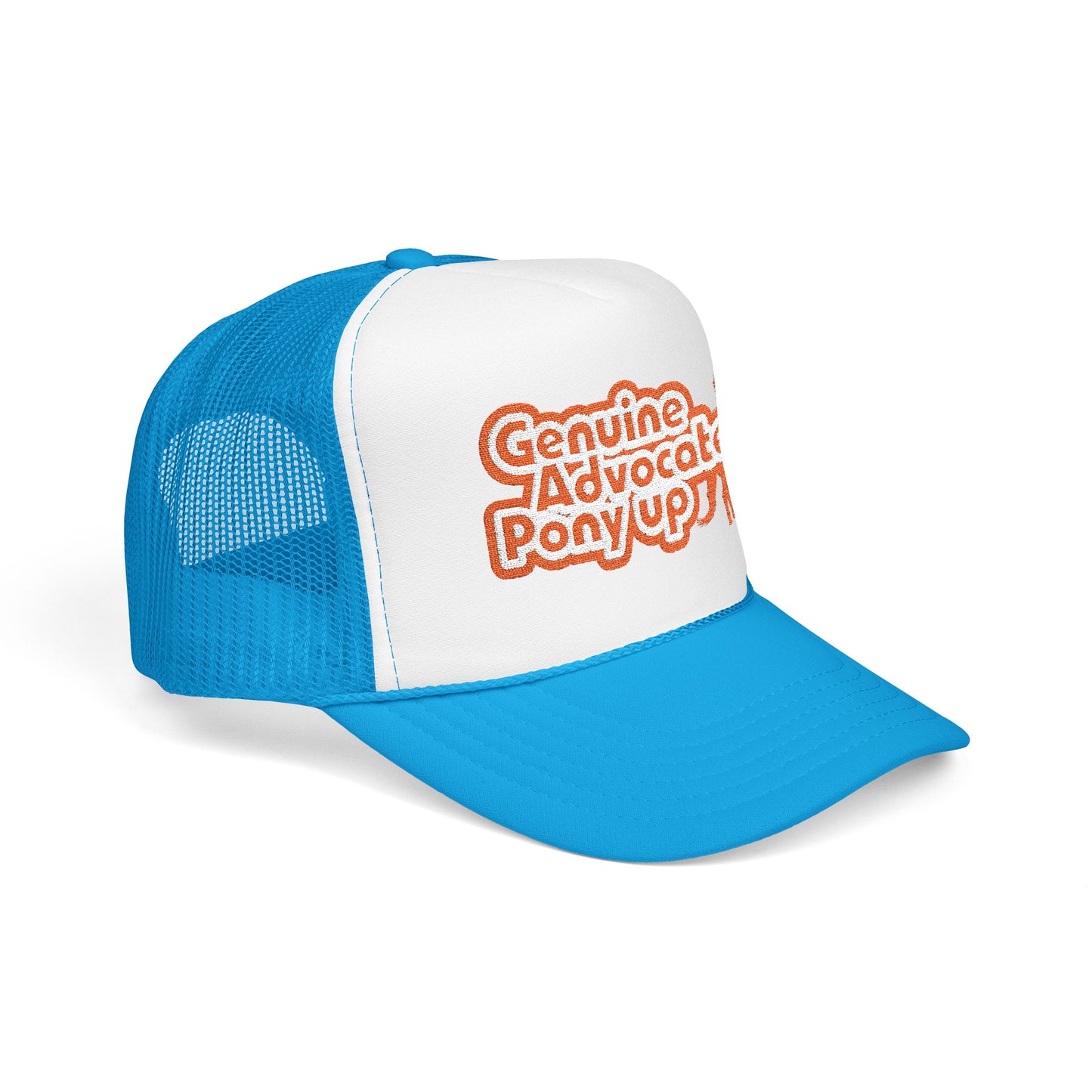Genuine Advocates Pony Up (No Phonies, Let's Do This) - Adult Unisex Embroidered Trucker Hat