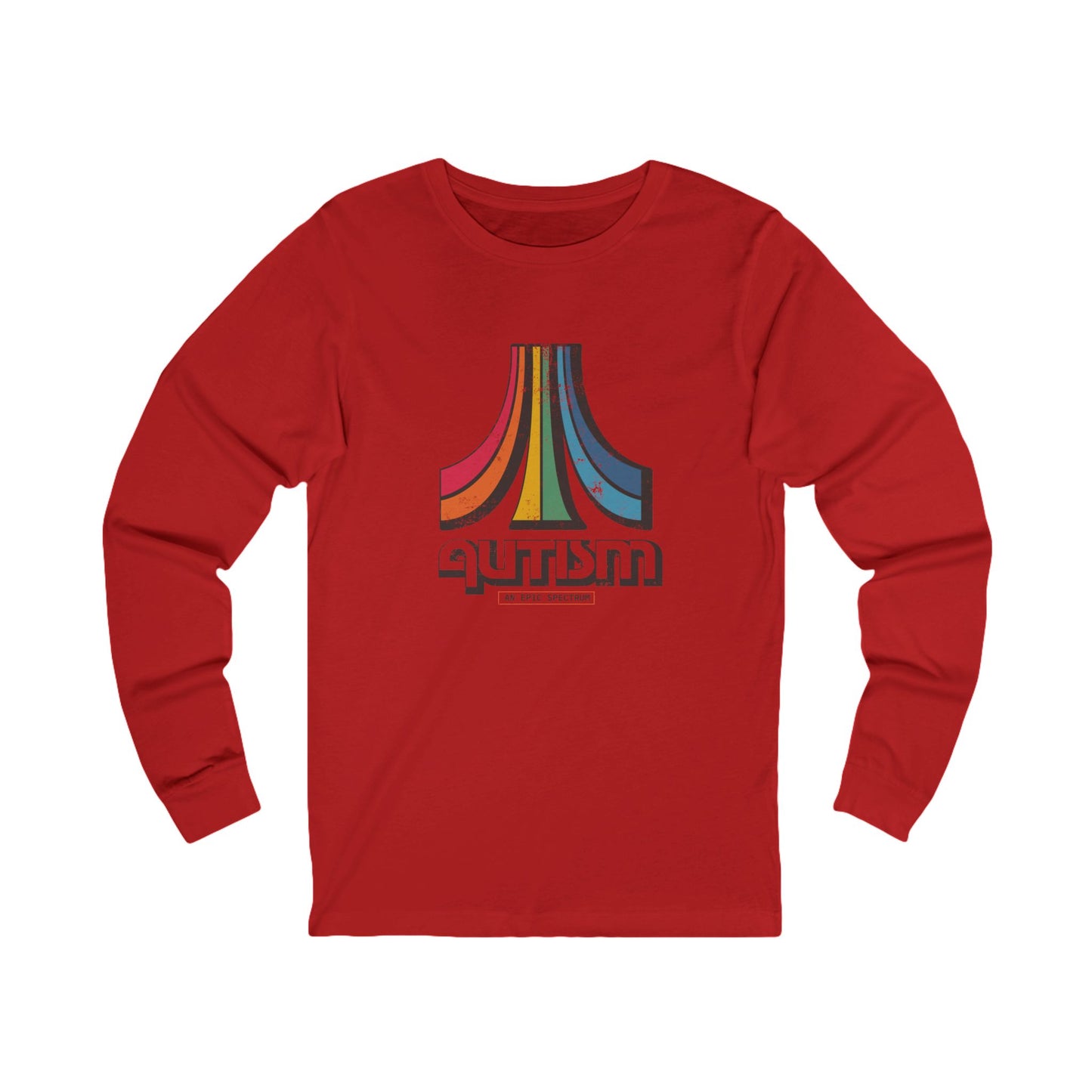Autism - An Epic Spectrum - Retro Style Neuro-Affirming Adult Unisex Long-Sleeve Tee