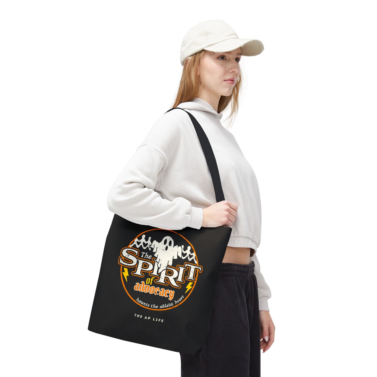 The Spirit of Advocacy (Haunts the Ableist Heart) - Halloween - Canvas Tote Bag