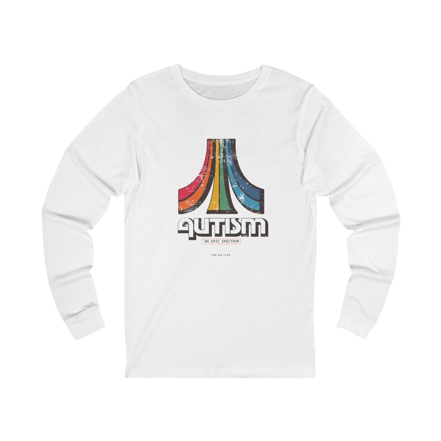 Autism - An Epic Spectrum - Retro Style Neuro-Affirming Adult Unisex Long-Sleeve Tee