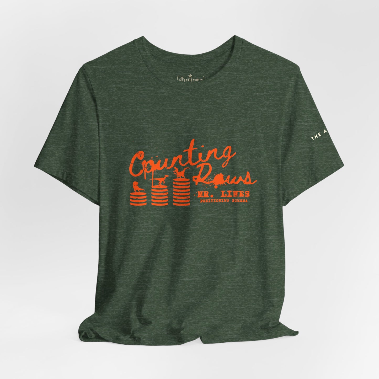 Counting Rows (Mr. Lines & Positioning Schema) - Adult Unisex Jersey Tee