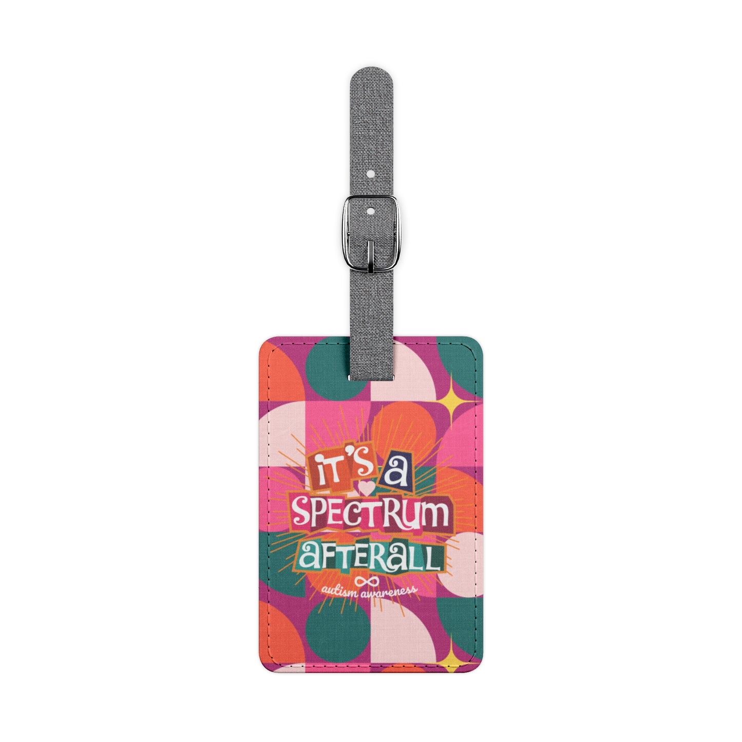 Colorful Spectrum Luggage Tag, Travel Accessory for Adventurers, Vibrant Travel Gift, Baggage Identifier, Unique Holiday Present