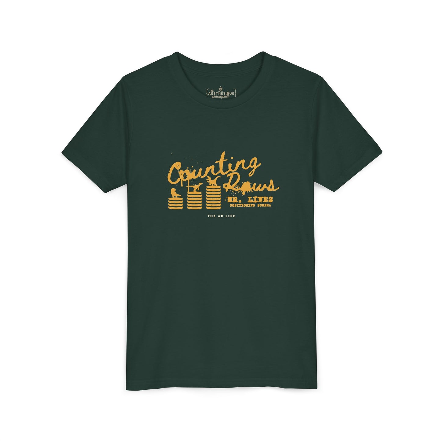 Counting Rows (Mr. Lines & Positioning Schema) - Youth Unisex Jersey Tee