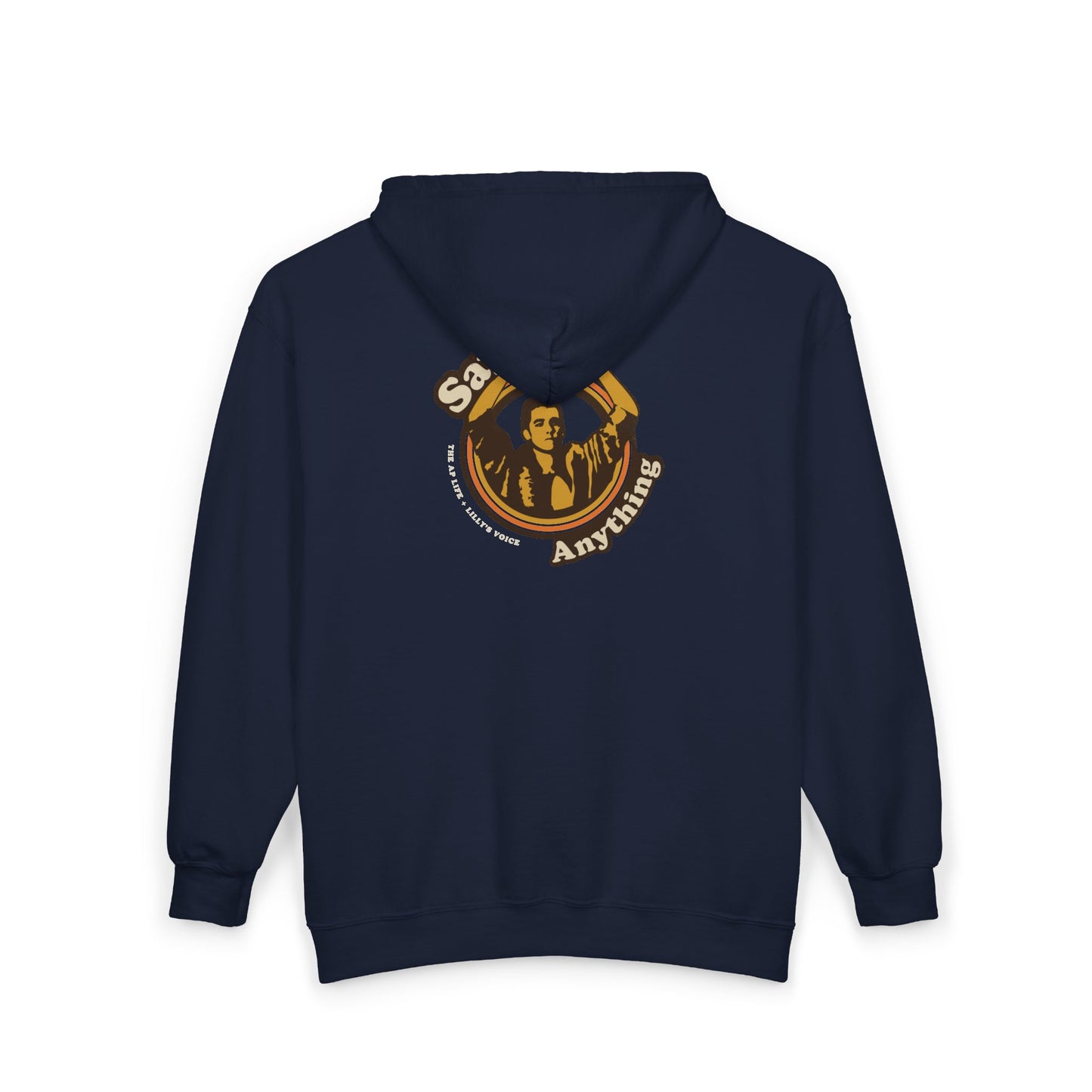 Say Anything - AAC- Lilly's Voice + The AP Life - Adult Unisex Heavy Blend™ Full Zip Hooded Sweatshirt