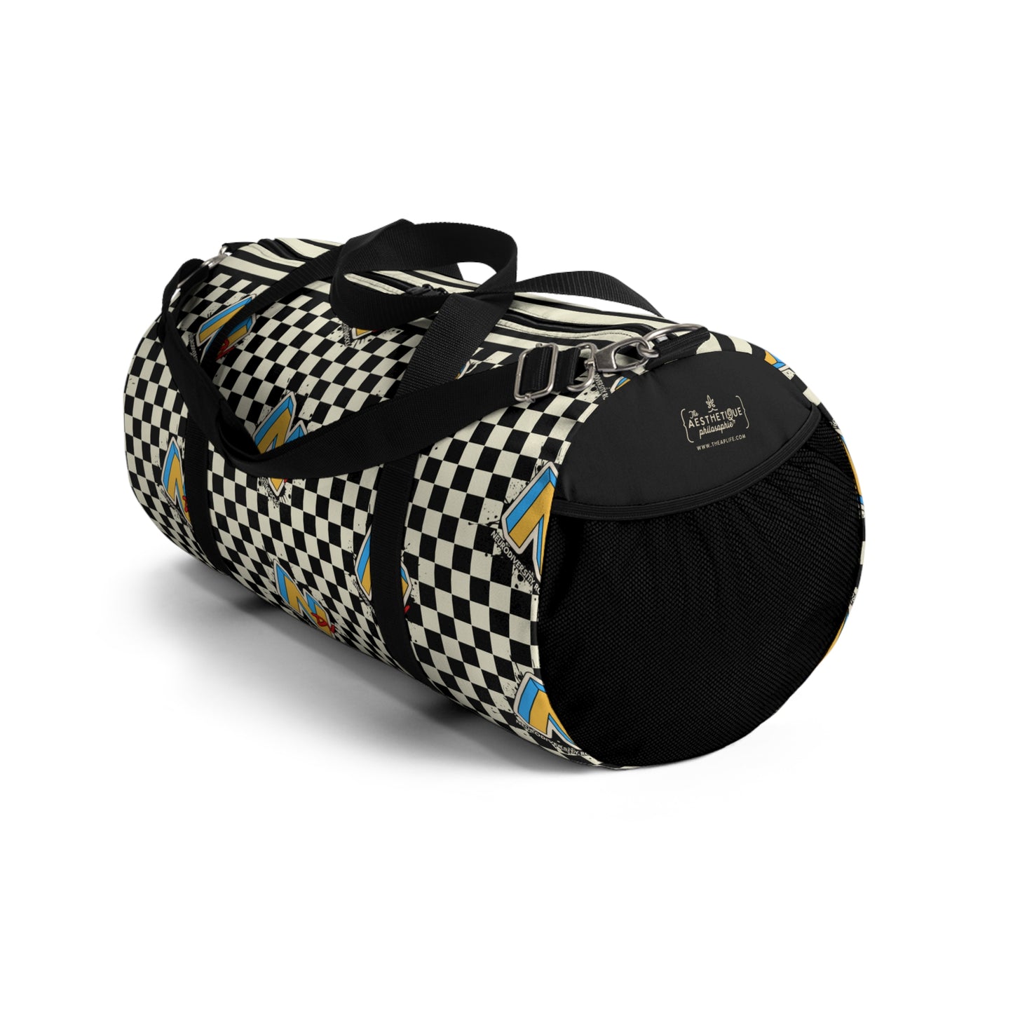 Checkered Pattern Duffel Bag - Trendy Gym, Travel, Sports Bag,Weekend Getaway, Fitness, Unisex, Stylish Luggage