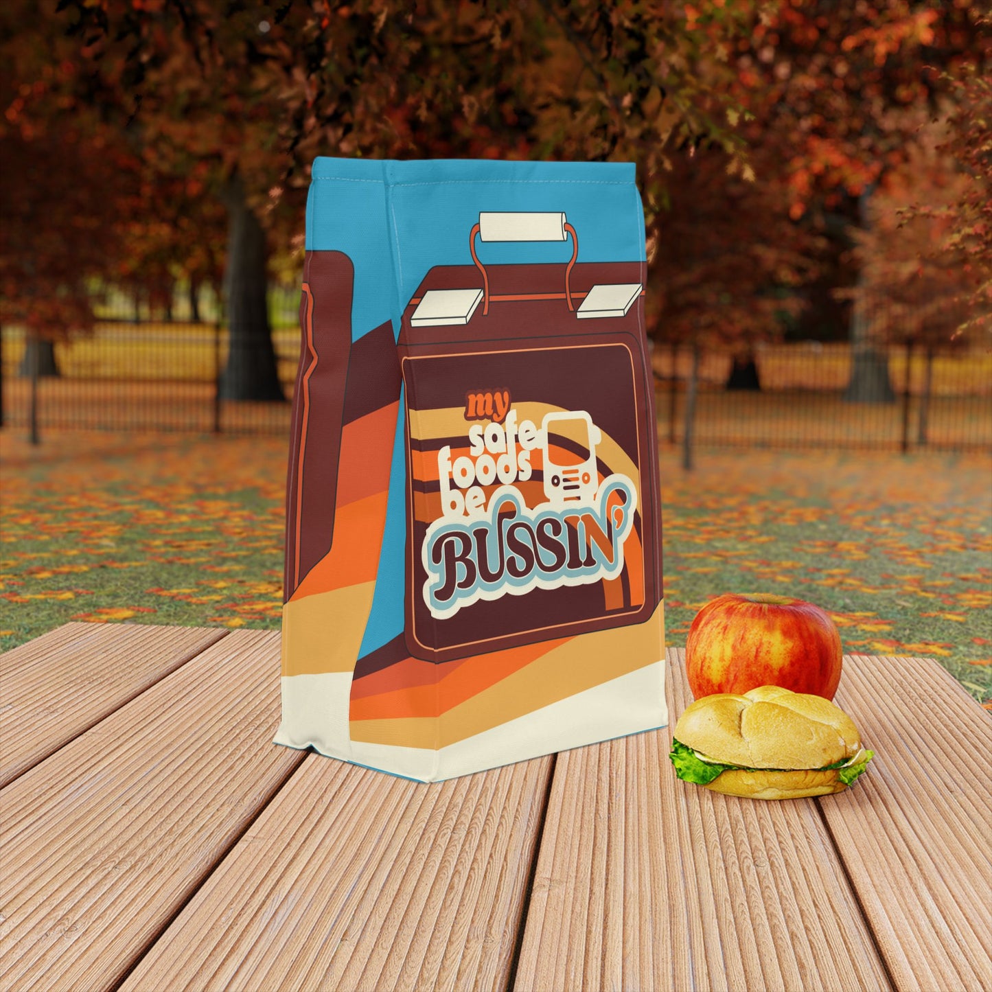 My Safe Foods Be Bussin' - Retro Polyester Lunch Bag