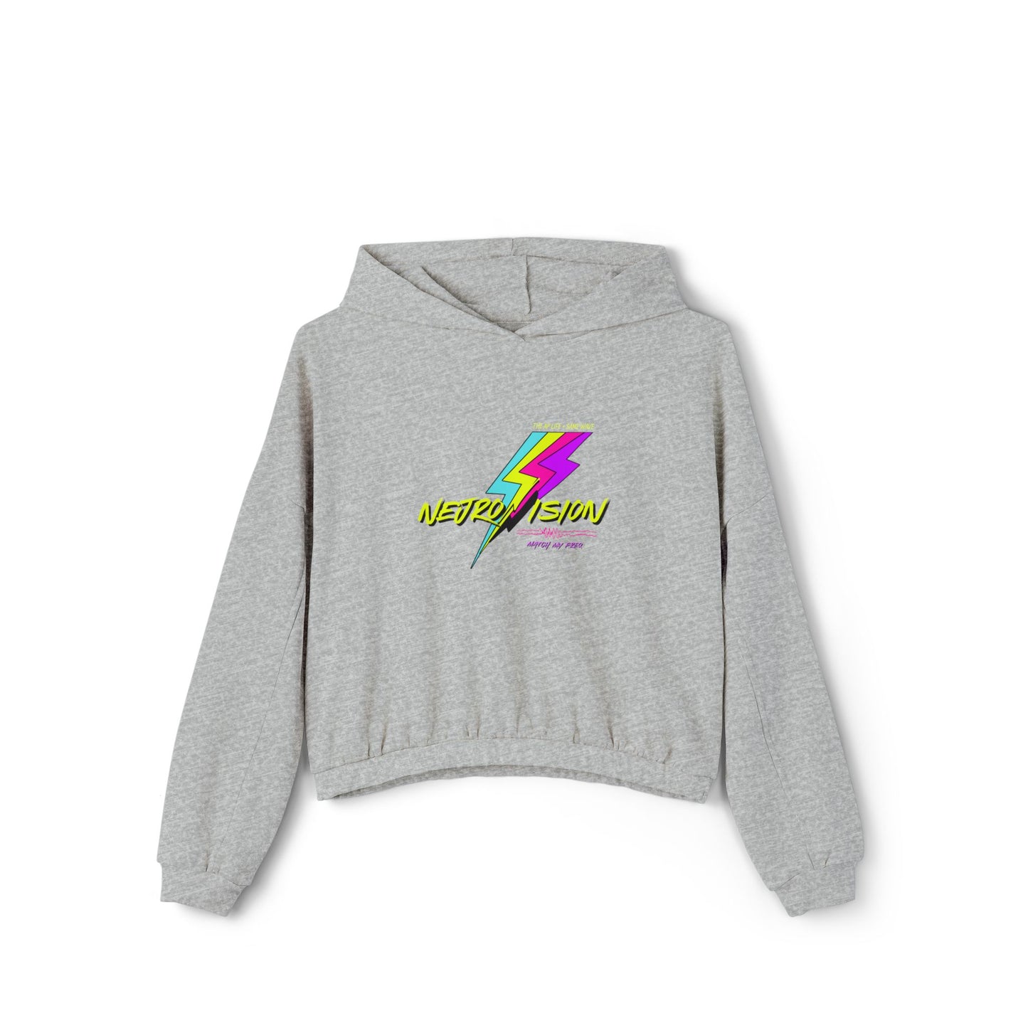 Neurovision - Match my Freq - Epilepsy Awareness - Women's Cinched/Cropped Hoodie