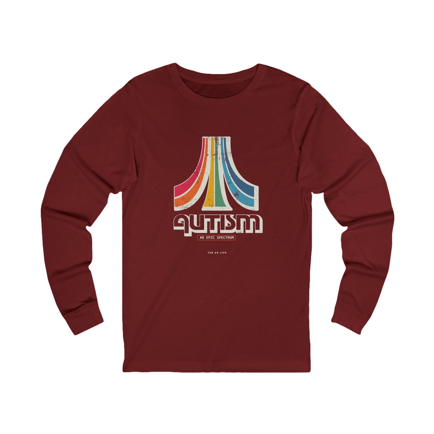 Autism - An Epic Spectrum - Retro Style Neuro-Affirming Adult Unisex Long-Sleeve Tee