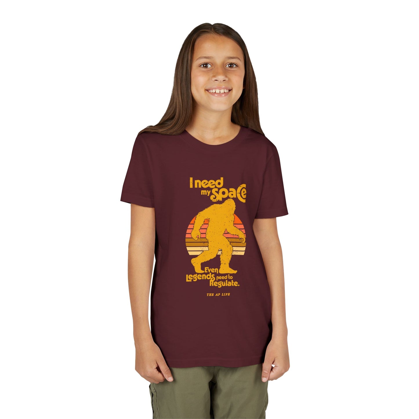 I Need My Space (Legends Need to Regulate Too) Bigfoot - Youth Unisex Jersey Tee