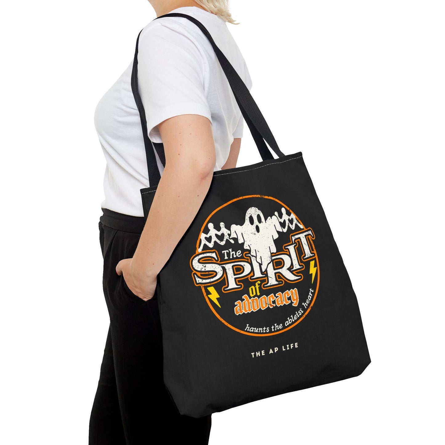 The Spirit of Advocacy (Haunts the Ableist Heart) - Halloween - Canvas Tote Bag