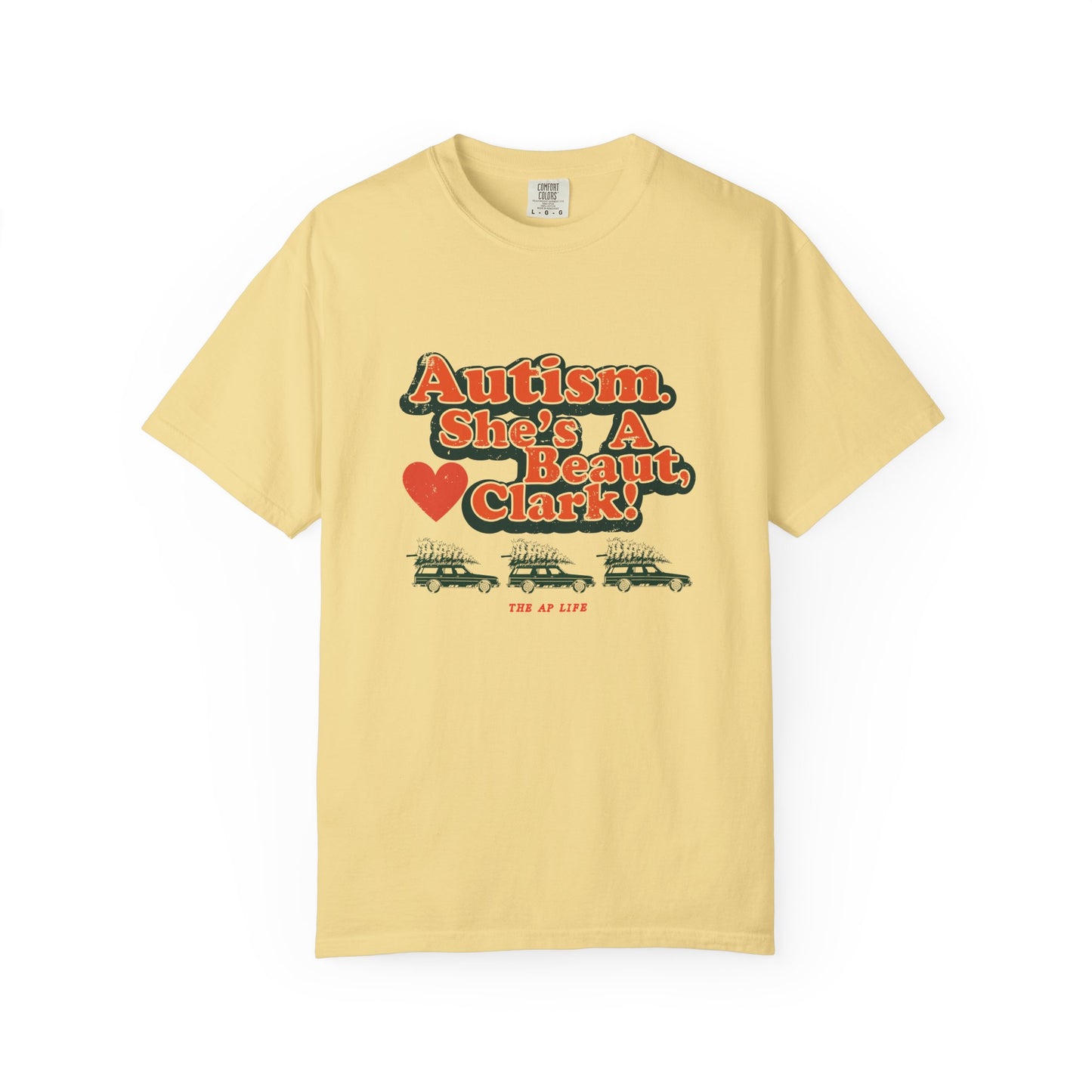 Autism. She's a Beaut, Clark! Christmas Themed Advocacy Tee - Adult Unisex Tee