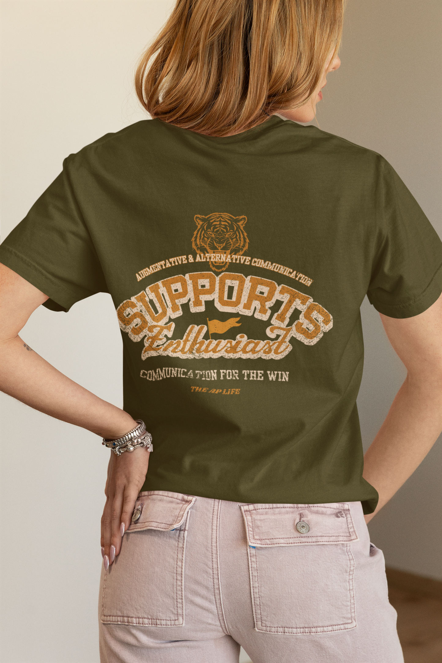 AAC Supports Team Enthusiast - Communication for the Win - Adult Unisex Tee
