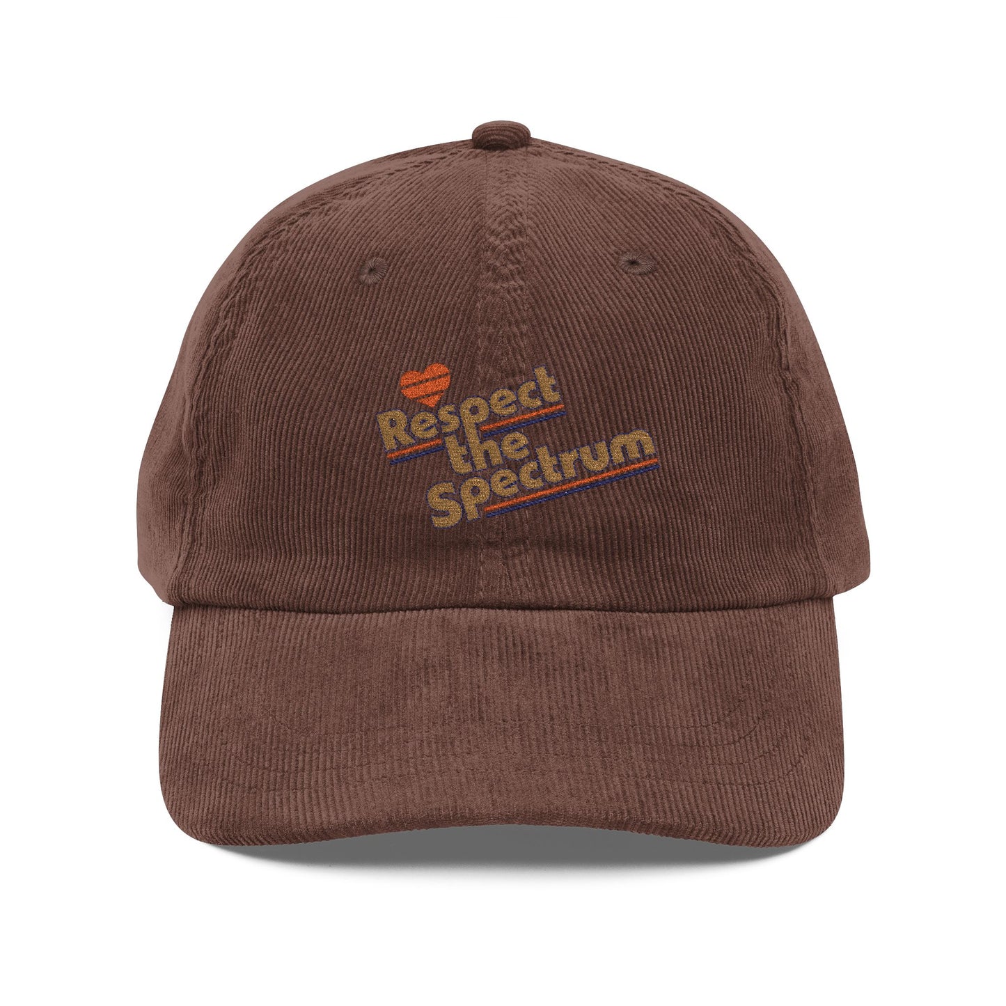 Respect The Spectrum - Embroidered - Adult Unisex Corduroy Cap