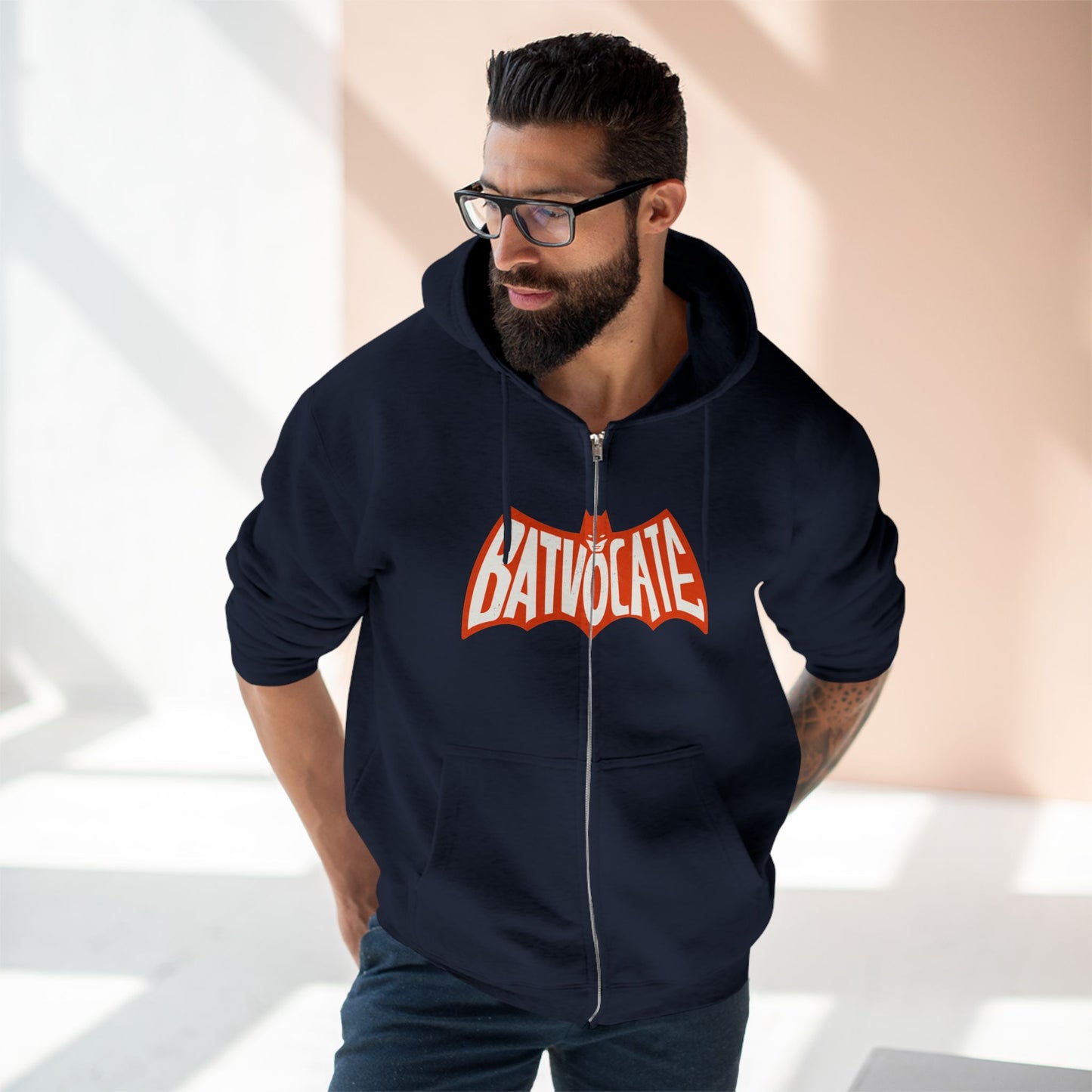 Batvocate - Defending All Forms of Communication - AAC - GLP - S2C - Adult Unisex Zip Hoodie