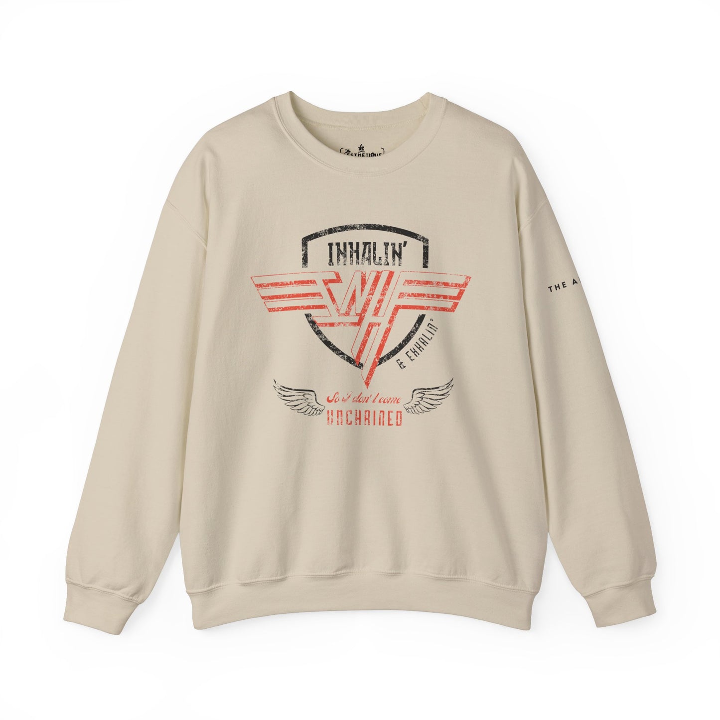 Inhalin' & Exhalin' So I Don't Come Unchained Regulation Adult Unisex Crewneck Sweatshirt