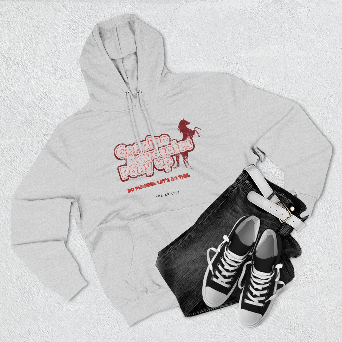 Genuine Advocates Pony Up (No Phonies, Let's Do This) - Adult Unisex Fleece Hoodie