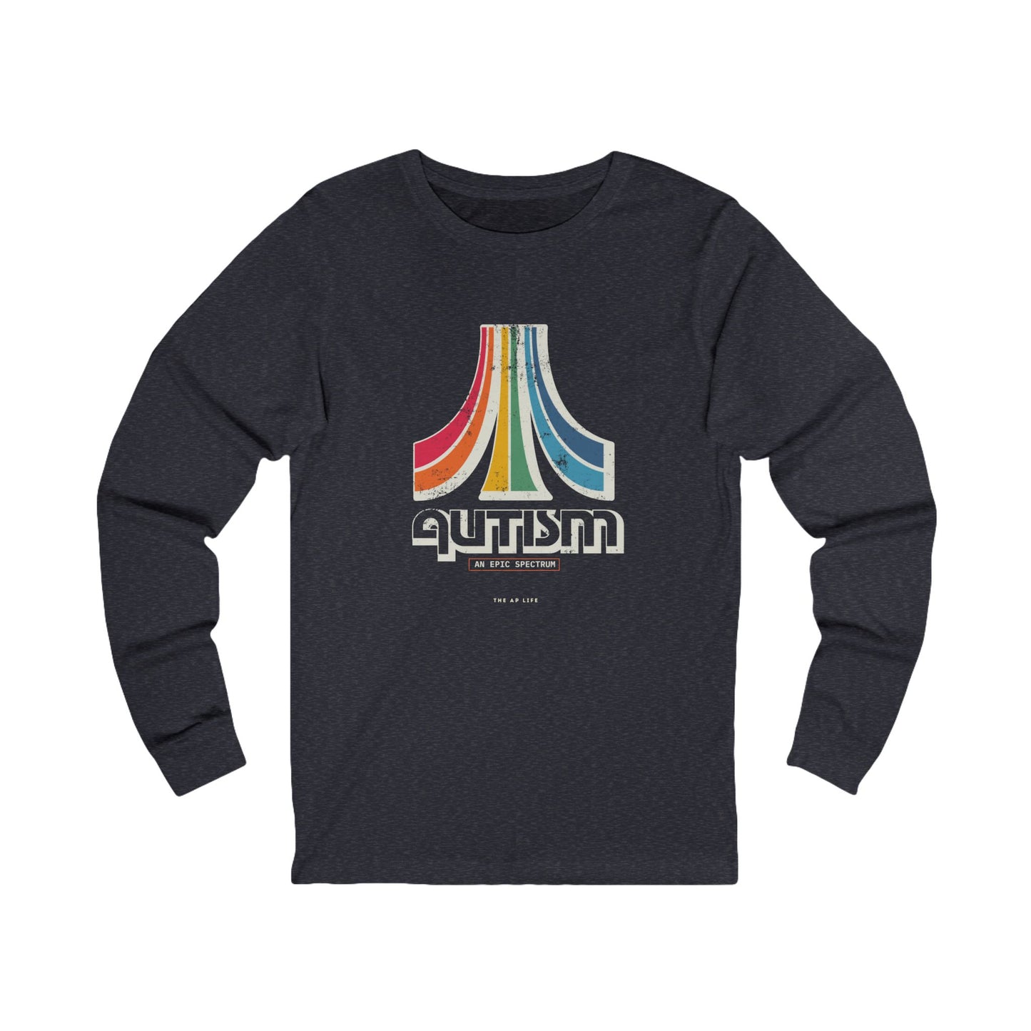 Autism - An Epic Spectrum - Retro Style Neuro-Affirming Adult Unisex Long-Sleeve Tee