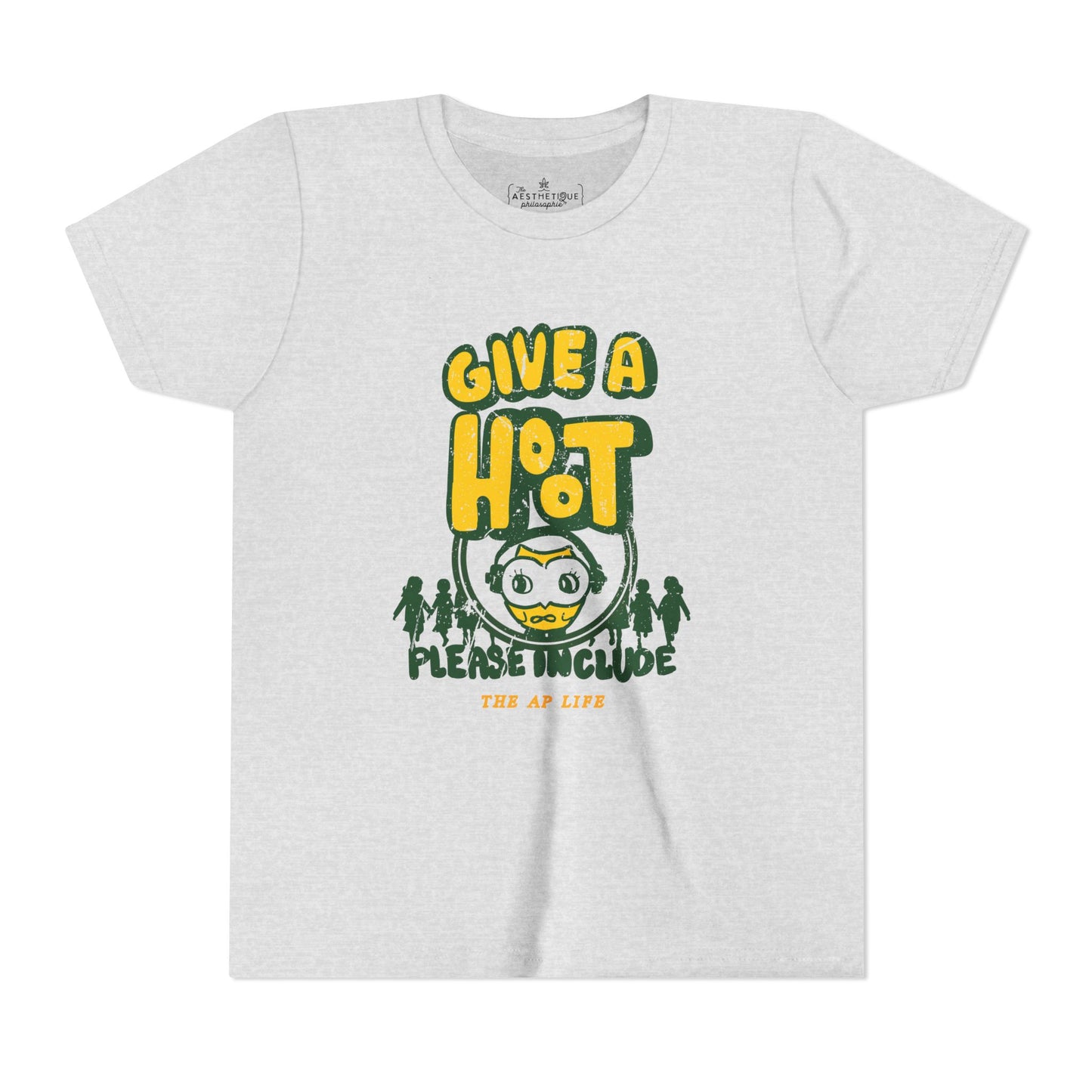 Give A Hoot - Just Include - Retro PSA Style - Youth Unisex Jersey Tee