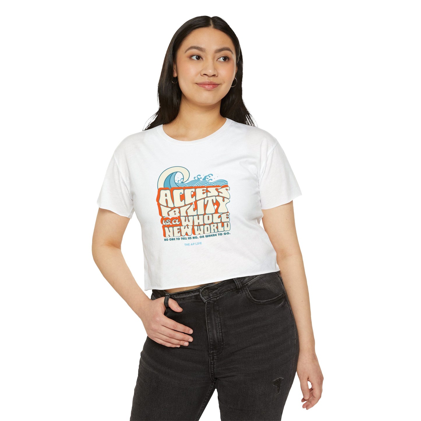 Accessibility Is A Whole New World - Fundraiser Women's Crop Top