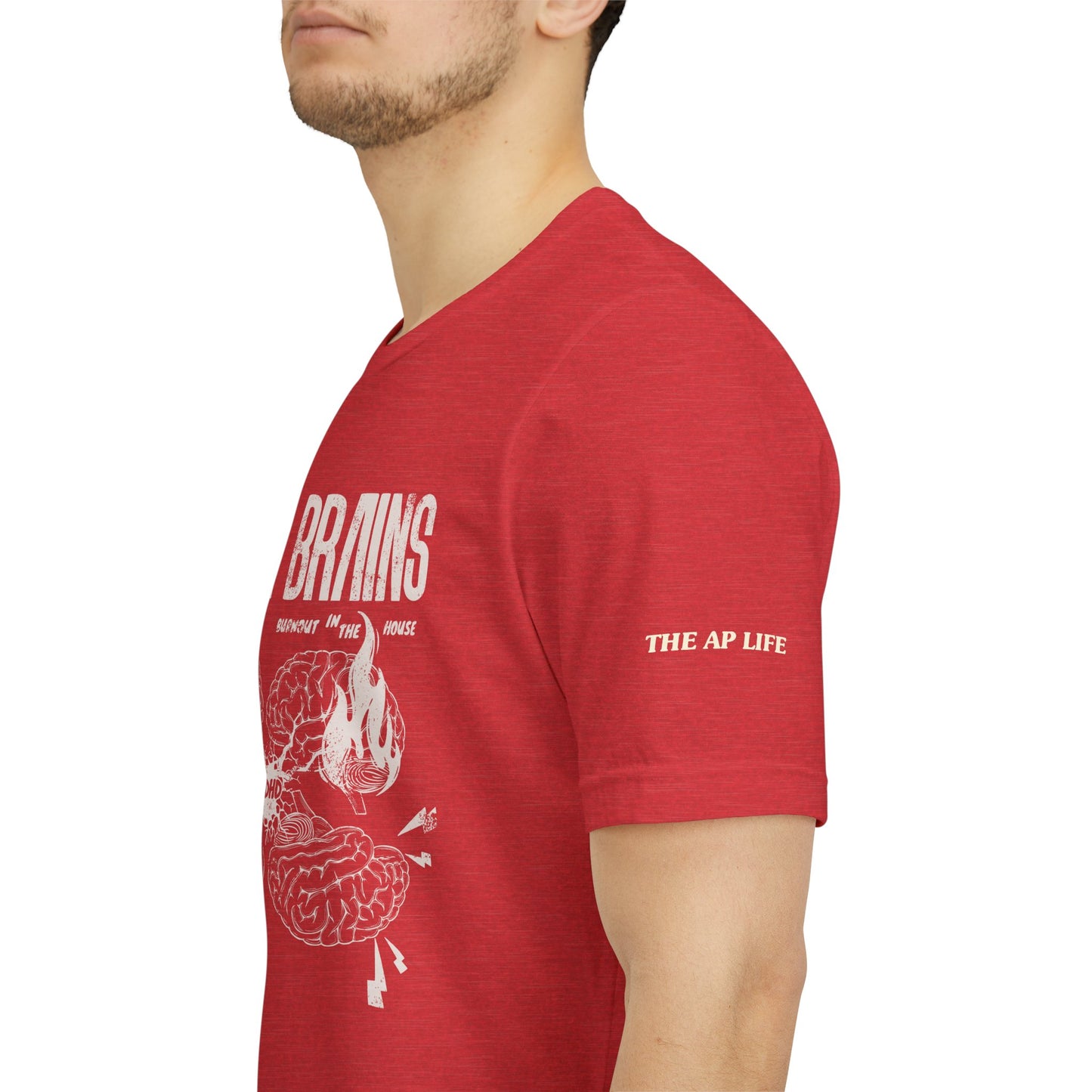 Taxing Brains - Burnout in the House - AuDHD - Adult Unisex Jersey Tee