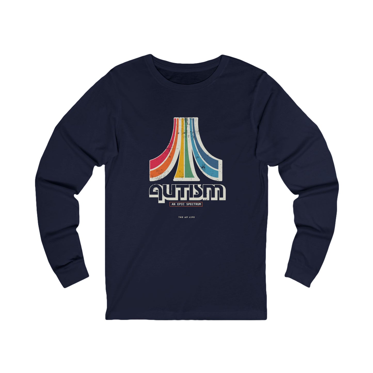 Autism - An Epic Spectrum - Retro Style Neuro-Affirming Adult Unisex Long-Sleeve Tee