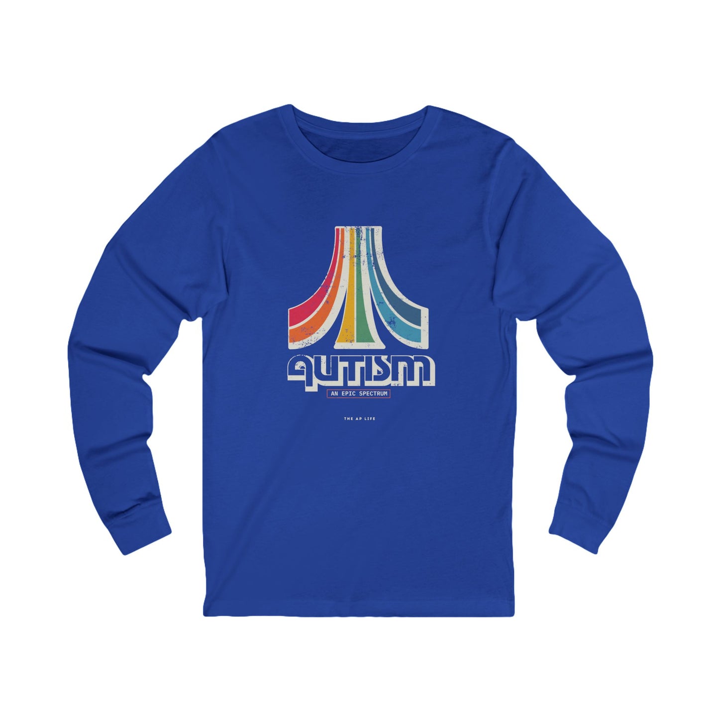 Autism - An Epic Spectrum - Retro Style Neuro-Affirming Adult Unisex Long-Sleeve Tee