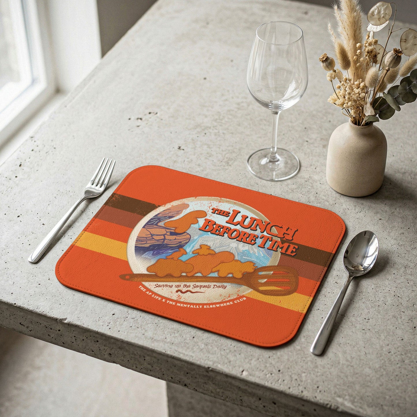 The Lunch Before Time - Serving Up The Sequels Daily - Collab Design with TMEC - Leather Placemat