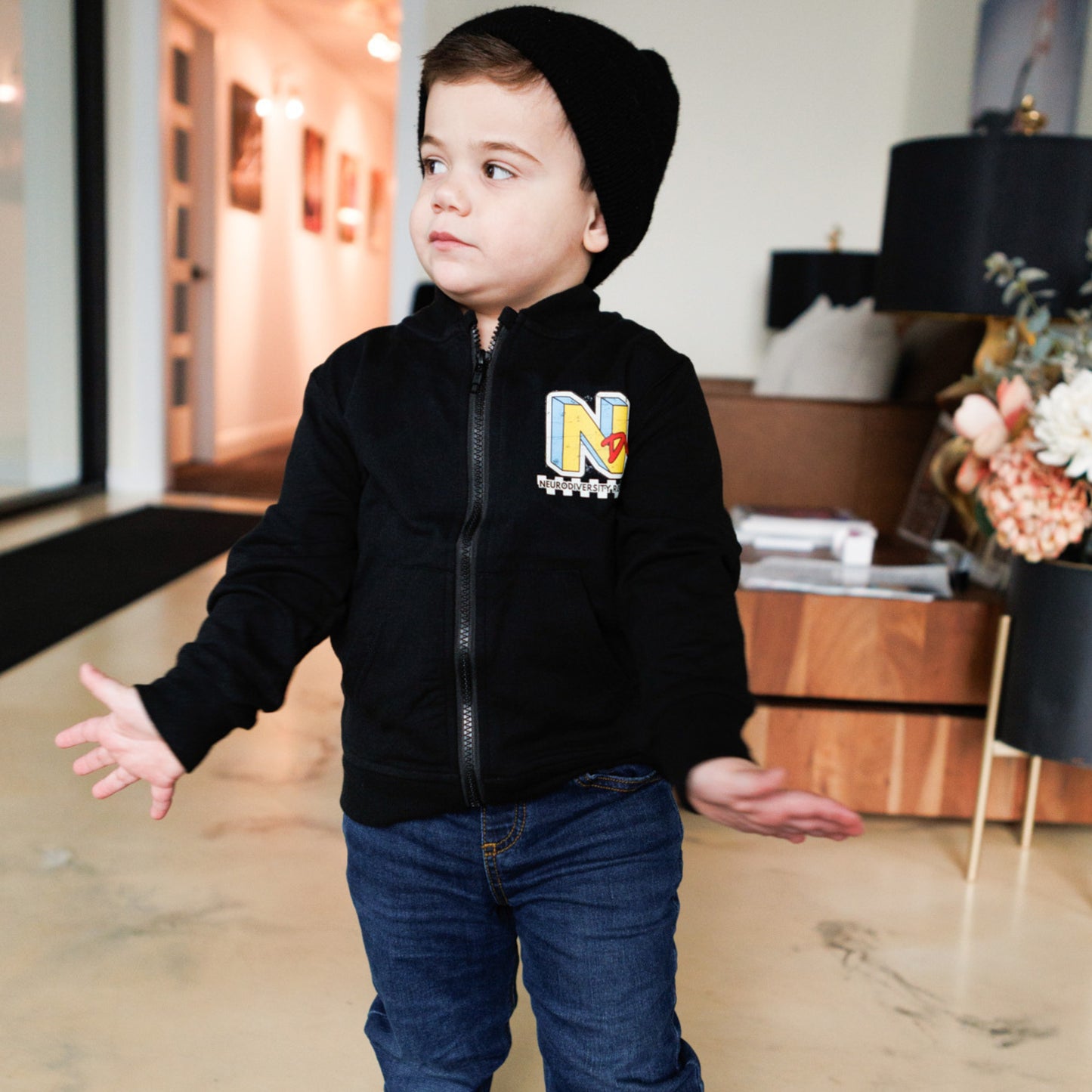 NDV Kids' Lightweight Cotton Terry Zip-Up