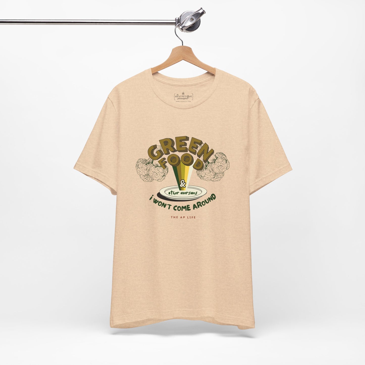 Green Food & Other Aversions I Won't Come Around - Autism/ARFID/SPD - Adult Unisex Jersey Tee