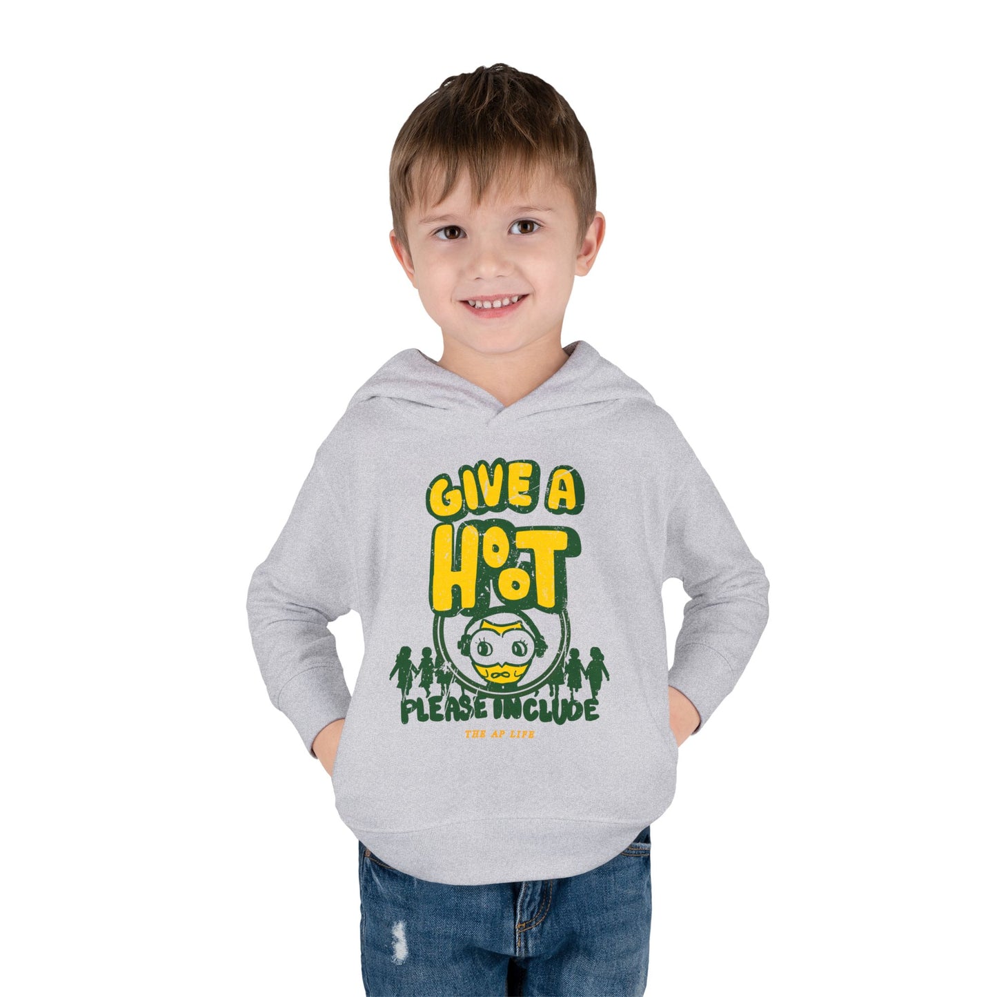 Give A Hoot - Just Include - Retro PSA Style - Toddler Unisex Hoodie