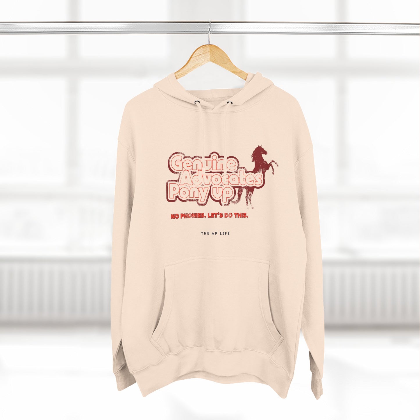 Genuine Advocates Pony Up (No Phonies, Let's Do This) - Adult Unisex Fleece Hoodie
