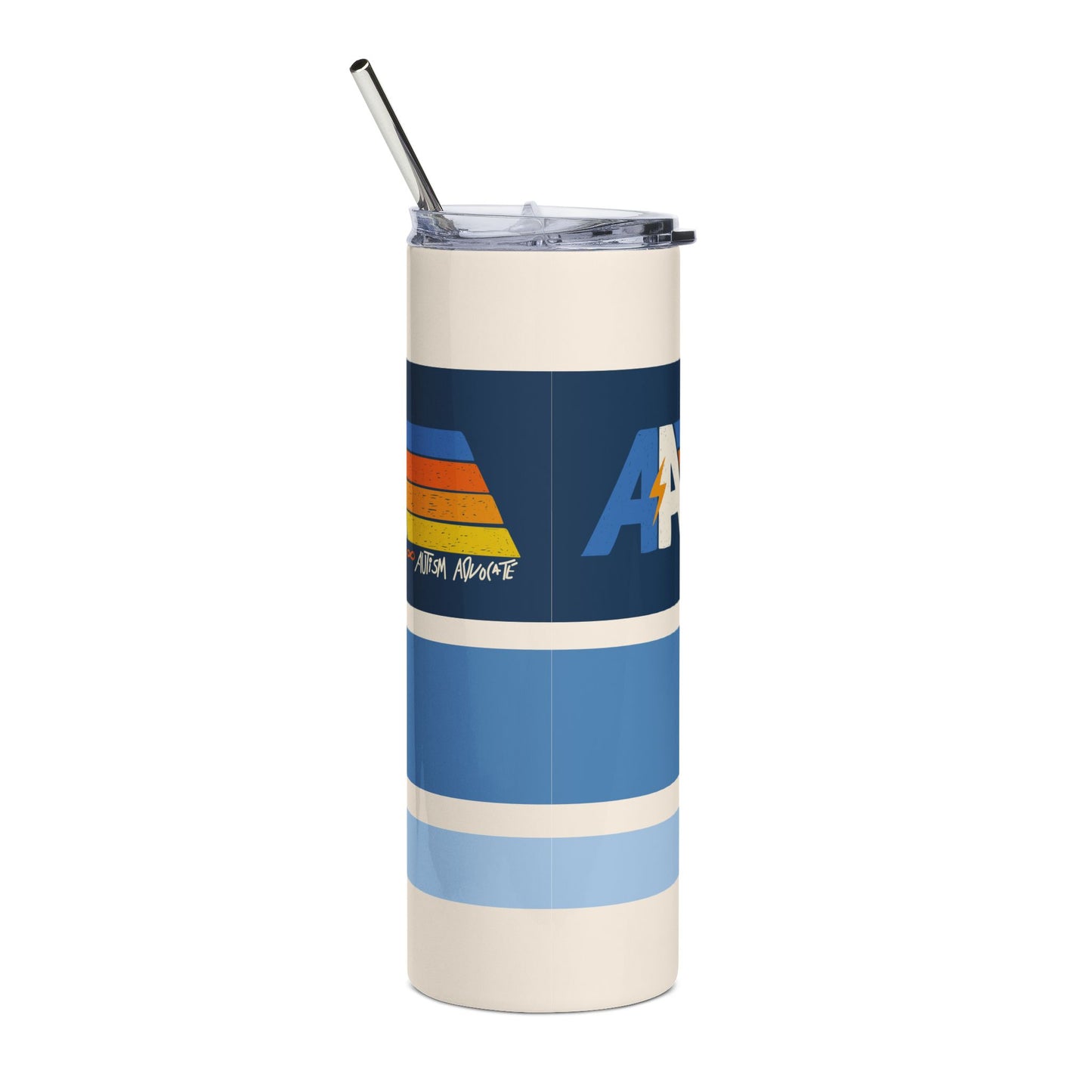 AA - Autism Advocate- Retro Vibe - Stainless Steel Tumbler, 20oz