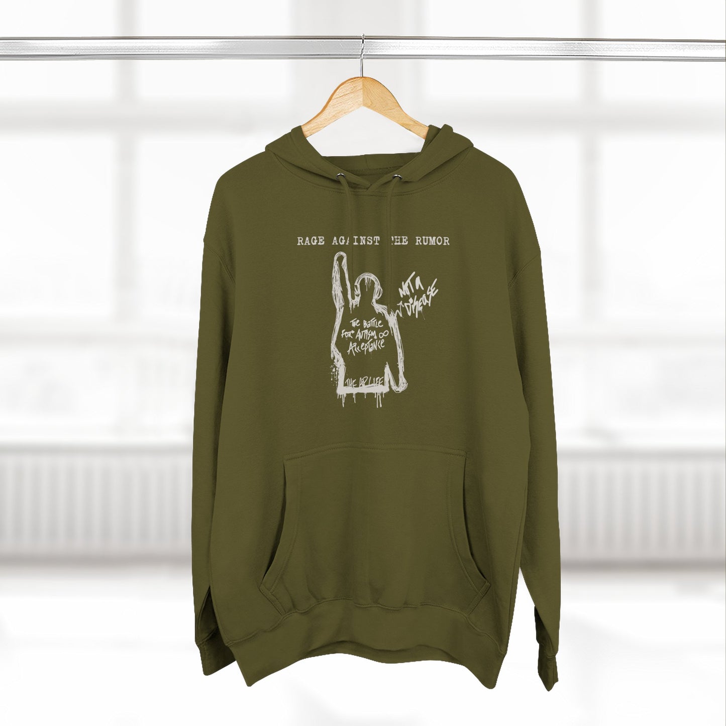 Rage Against the Rumor - The Battle for Autism Acceptance - Adult Unisex Hoodie