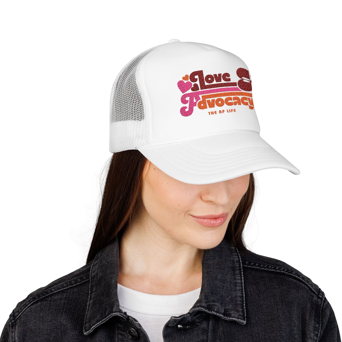 Love & Advocacy - Adult Unisex Foam Trucker Hat (Embroidered)