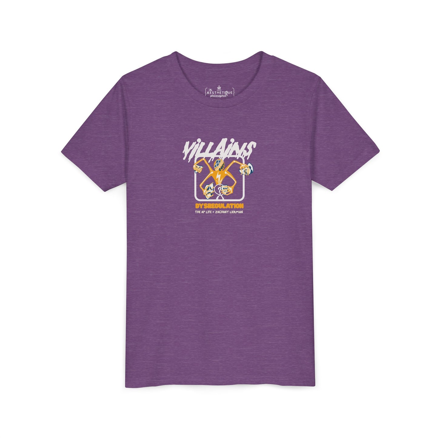 Villains of The Autistic Community Series - Dysregulation - Zachary Lierman - Youth Unisex Jersey Tee